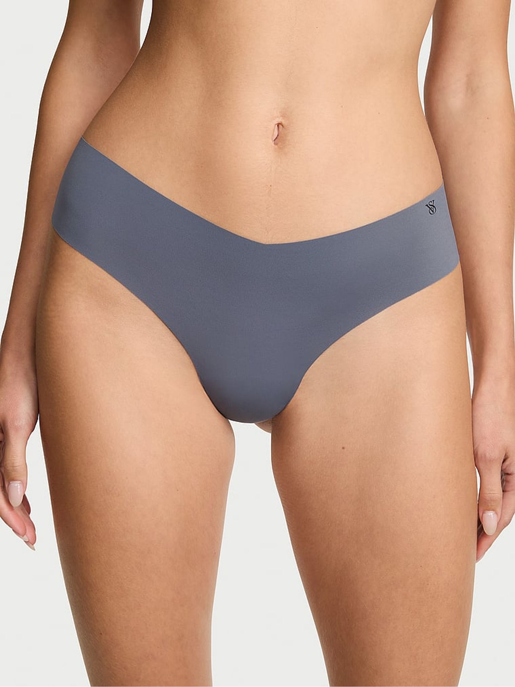 Grey Pearl Thong Knickers - Image 1 of 2