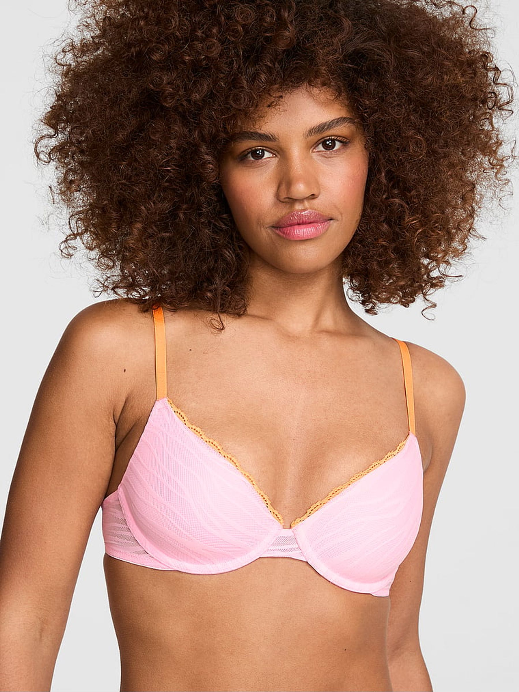 Boardwalk Pink Lightly Lined Zebra Lace Bra - Image 1 of 2