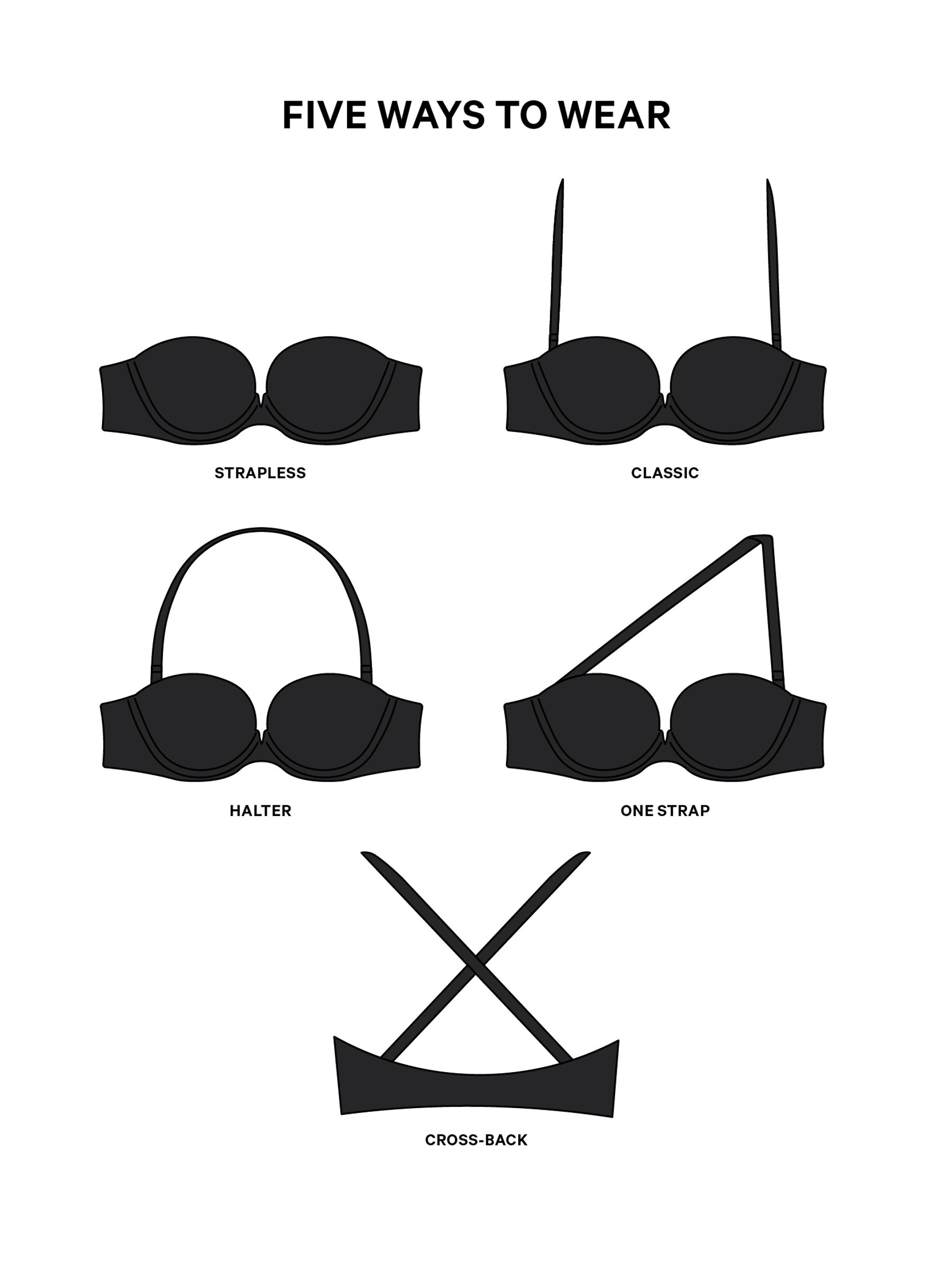 Black Lightly Lined Strapless Multiway Bra - Image 3 of 4