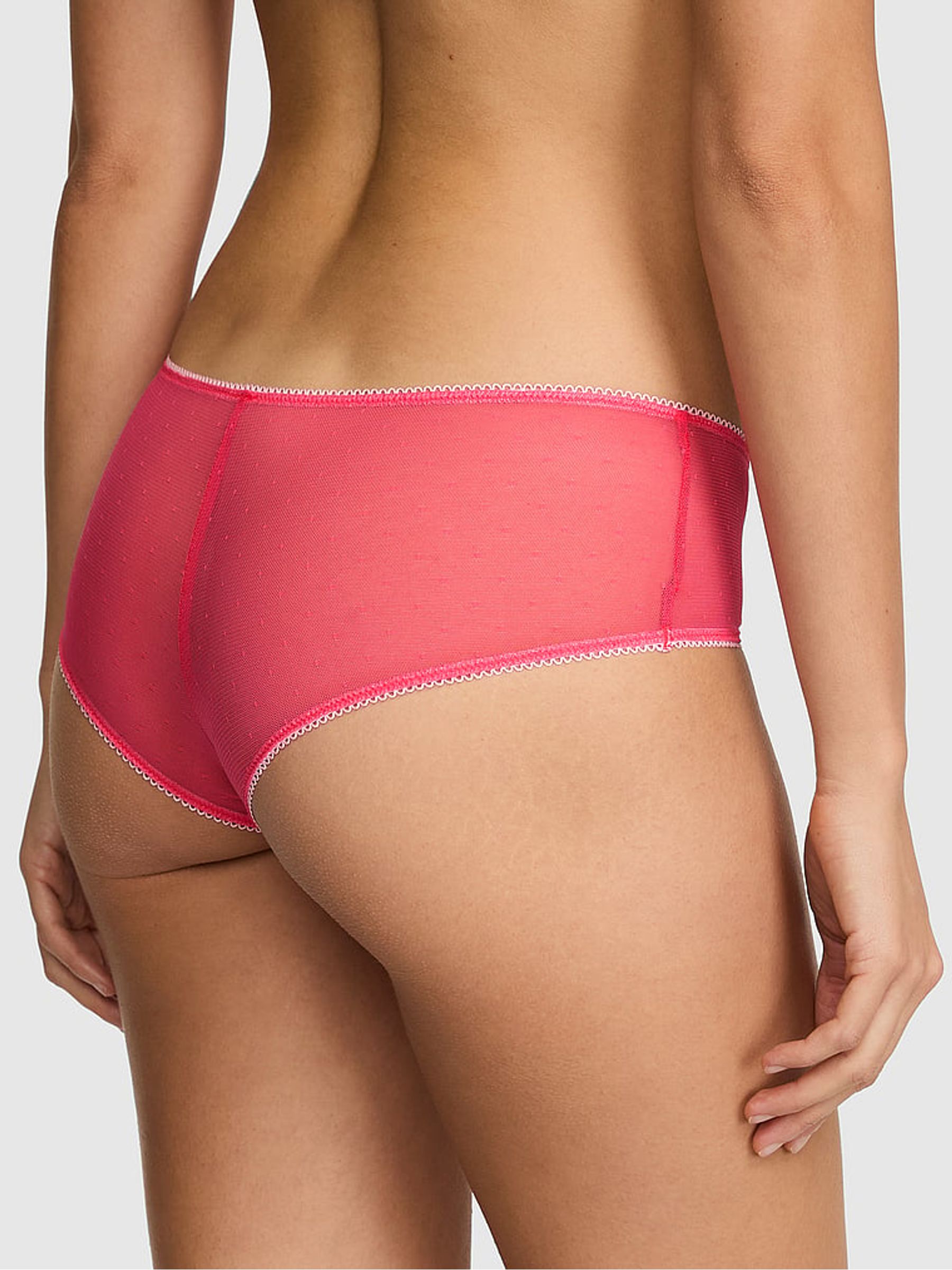 Pink Cheeky Hibiscus Embroidery Knickers - Image 2 of 2 Pink Cheeky Hibiscus Embroidery Knickers - Image 2 of 2
