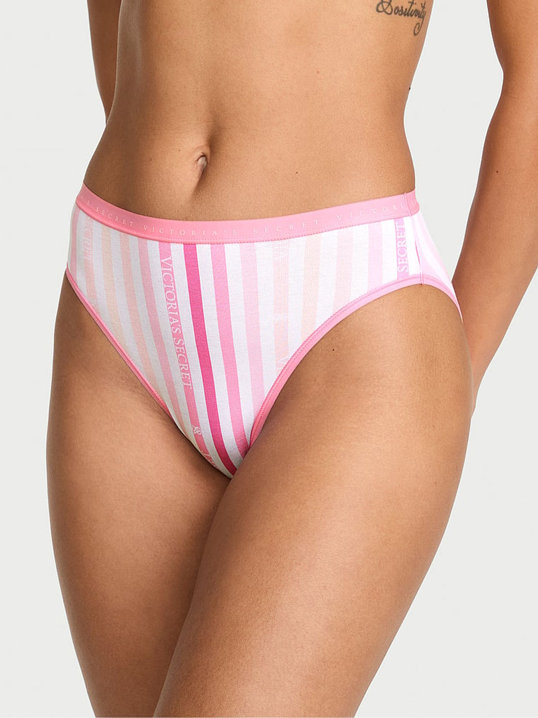Pretty Blossom Pink Stripe Brief Knickers - Image 1 of 2 Pretty Blossom Pink Stripe Brief Knickers - Image 1 of 2