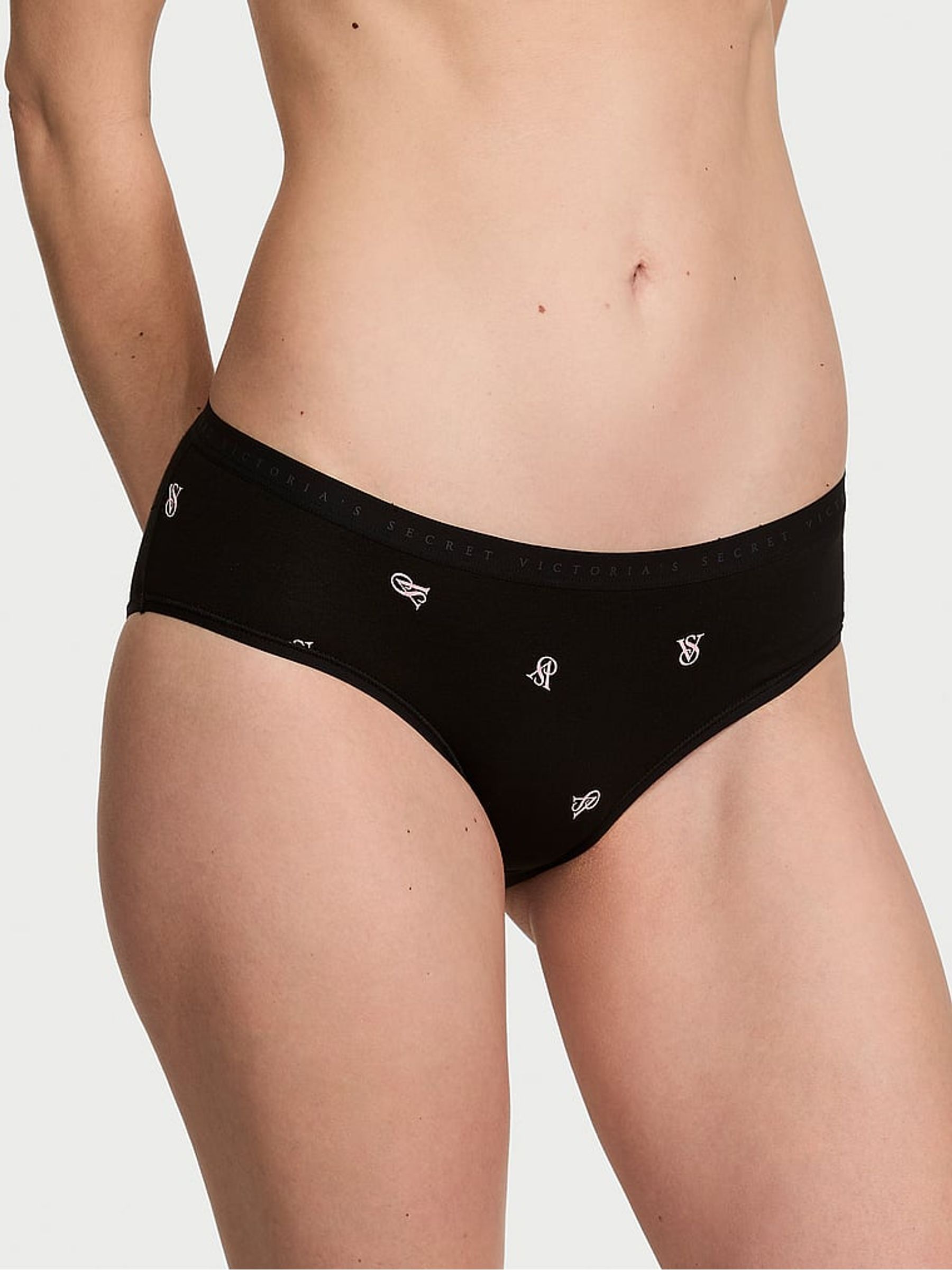 Black VS Lockup Hipster Knickers - Image 1 of 2 Black VS Lockup Hipster Knickers - Image 1 of 2