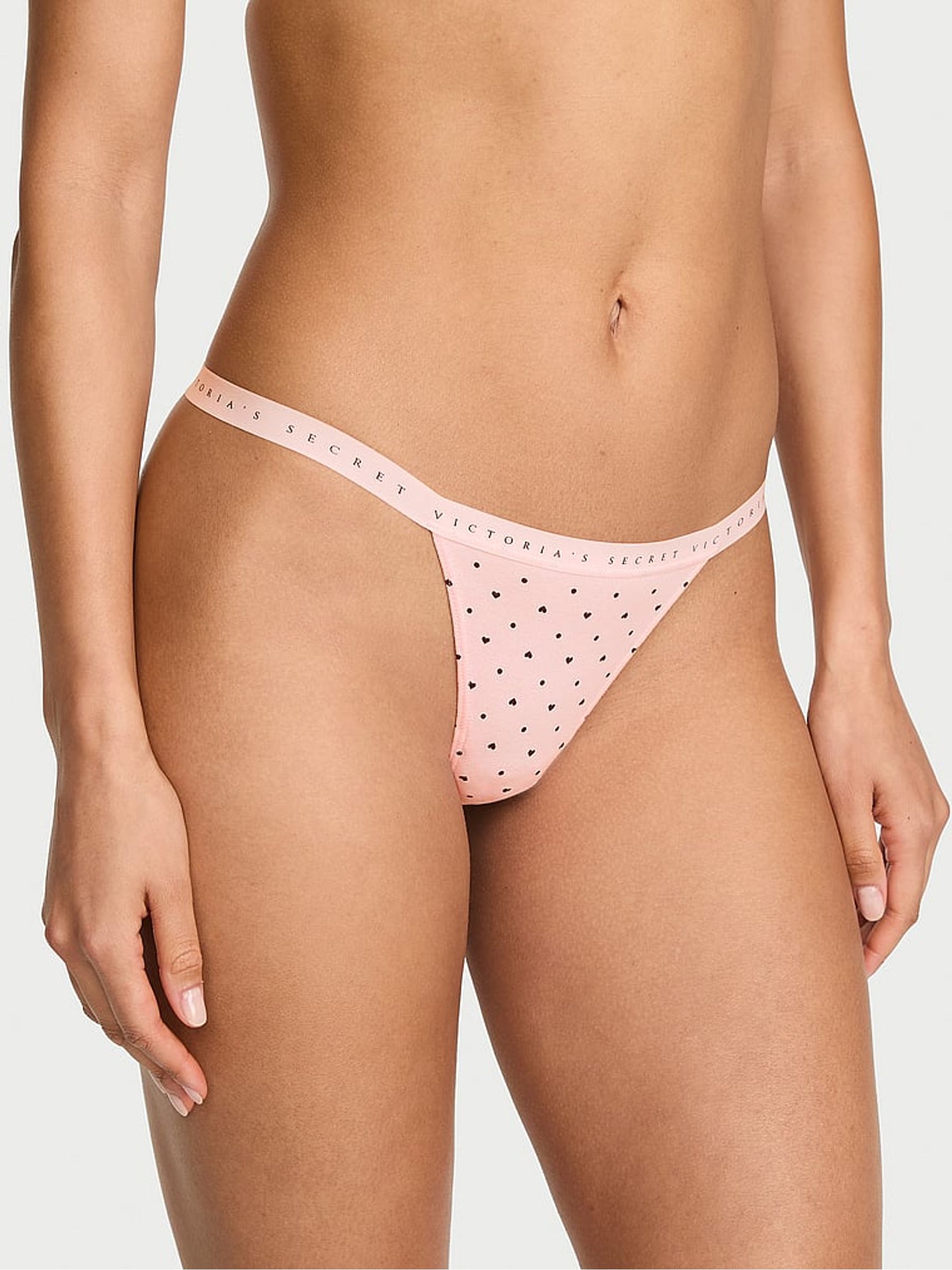Angel Pink Hearts G String Knickers - Image 1 of 2