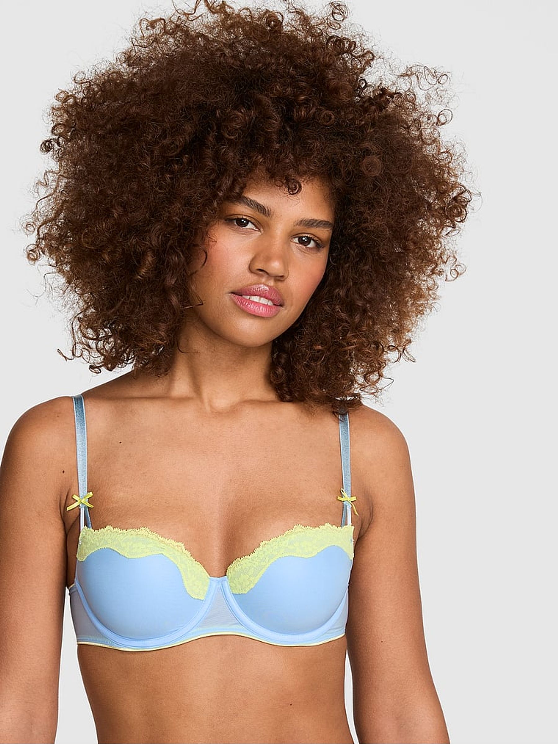 Blue Dancer Lightly Lined Jelly Mesh Lace Trim Bra - Image 1 of 3 Blue Dancer Lightly Lined Jelly Mesh Lace Trim Bra - Image 1 of 3