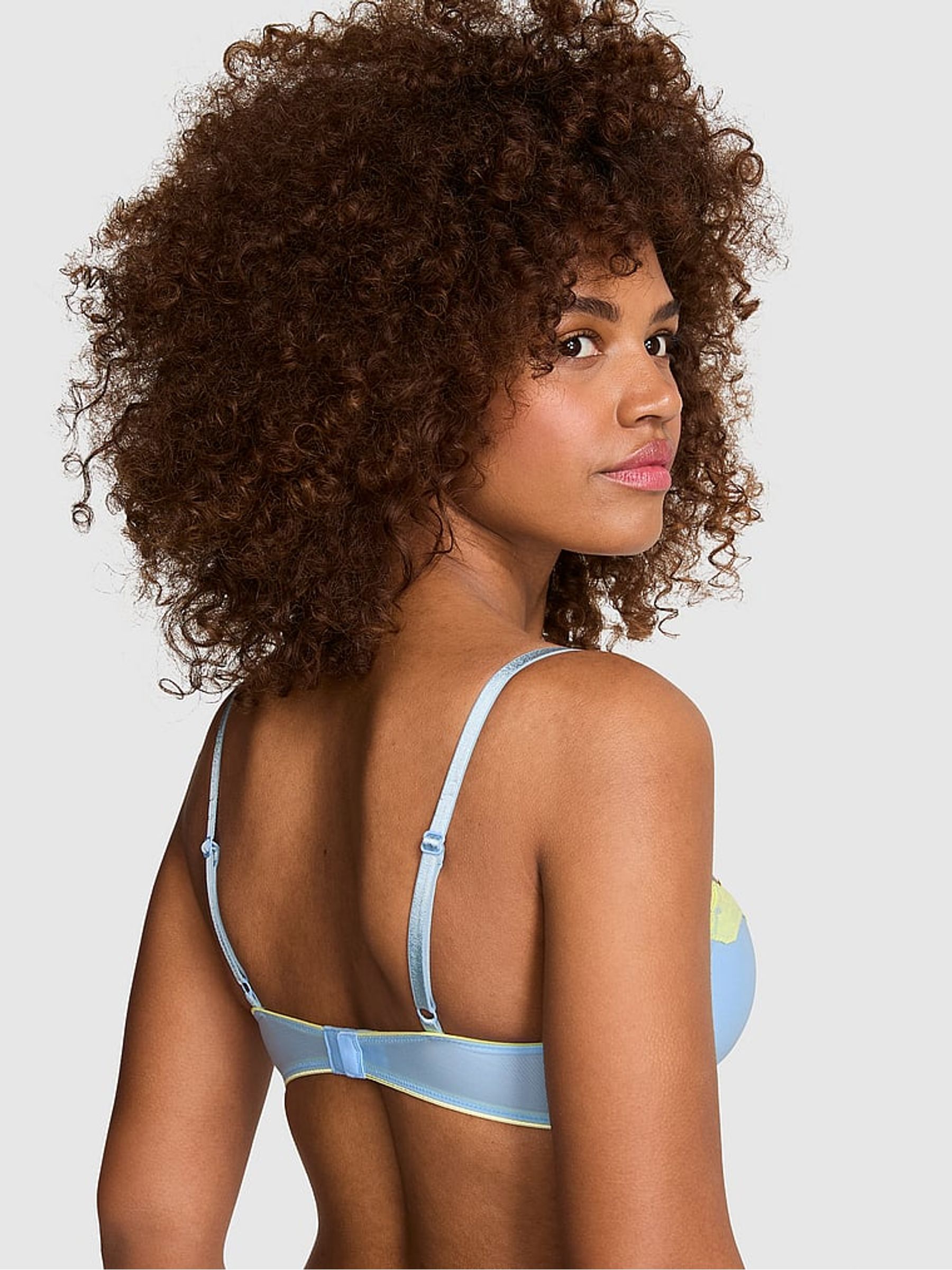 Blue Dancer Lightly Lined Jelly Mesh Lace Trim Bra - Image 2 of 3 Blue Dancer Lightly Lined Jelly Mesh Lace Trim Bra - Image 2 of 3