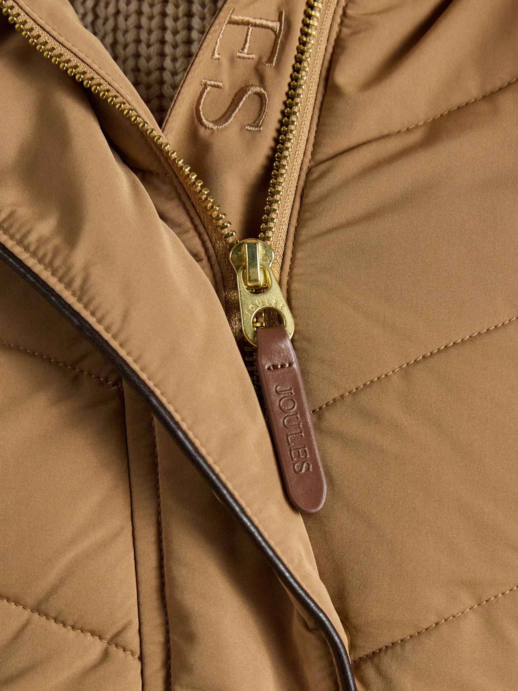 Aspen Tan Showerproof Padded Coat with Faux Fur Hood - Image 5 of 12