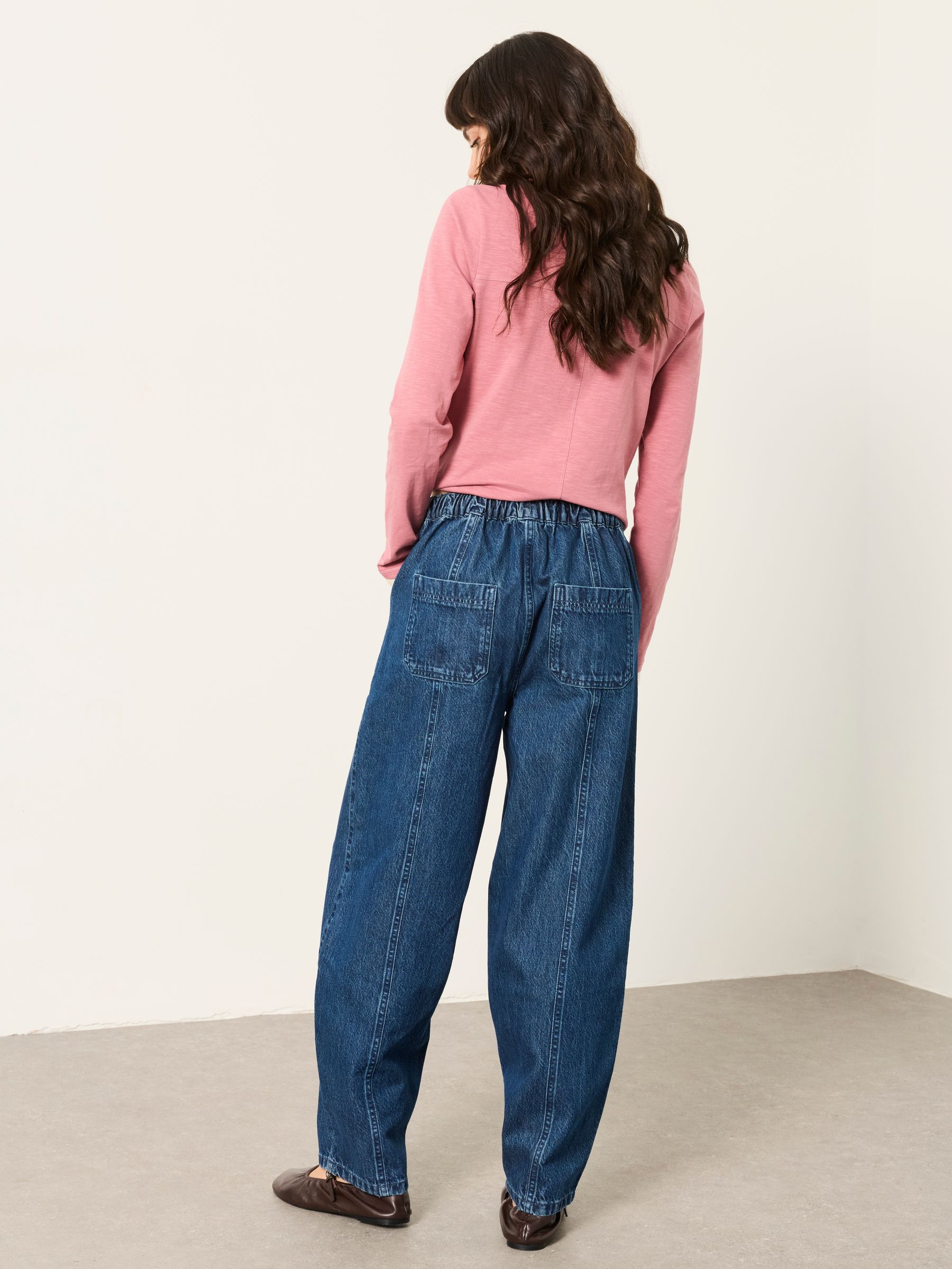 Alev Denim Dark Wash Drawstring Jeans - Image 2 of 5