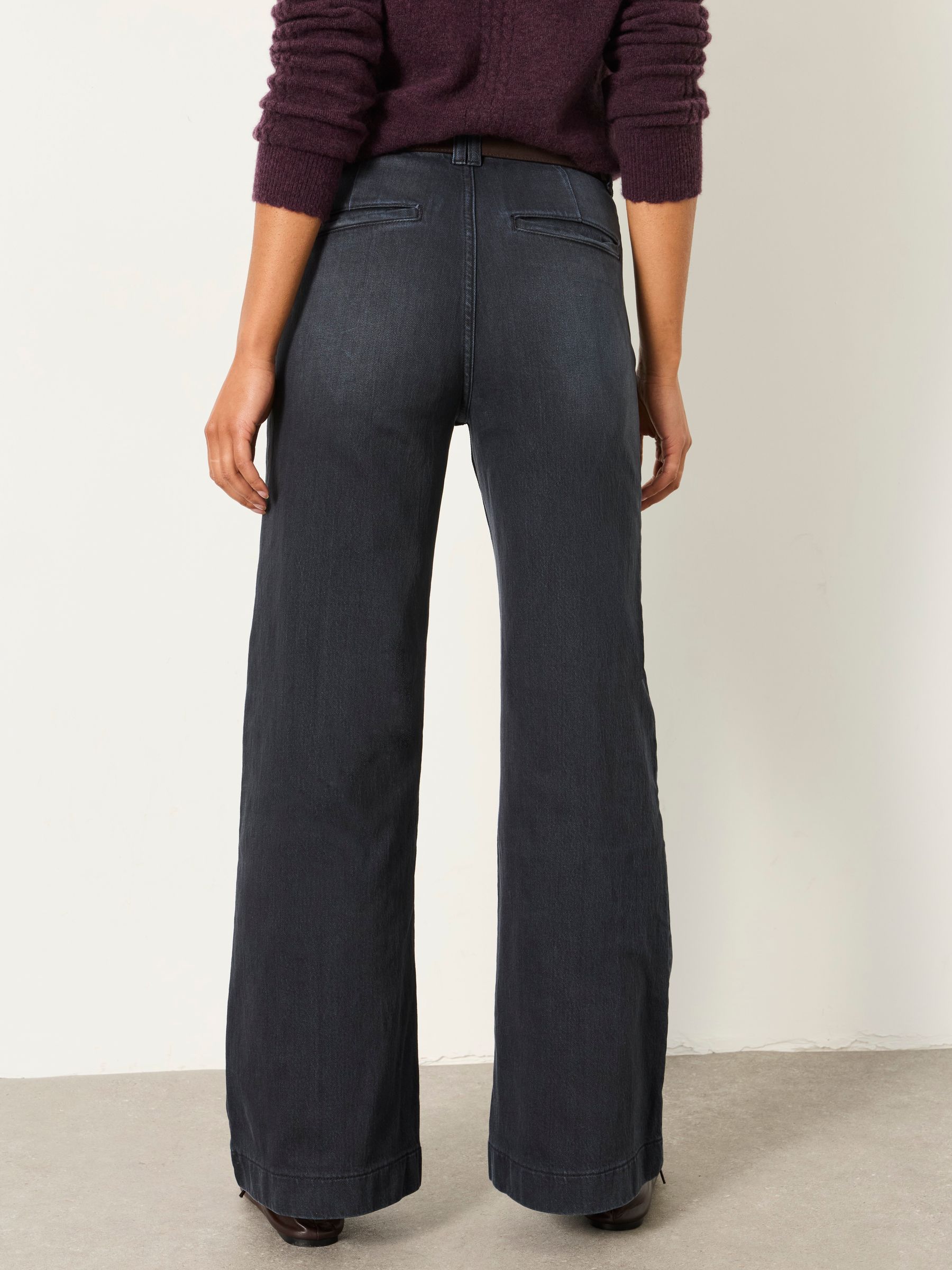 Blue Ink Patch Pocket Flare Jeans - Image 2 of 7