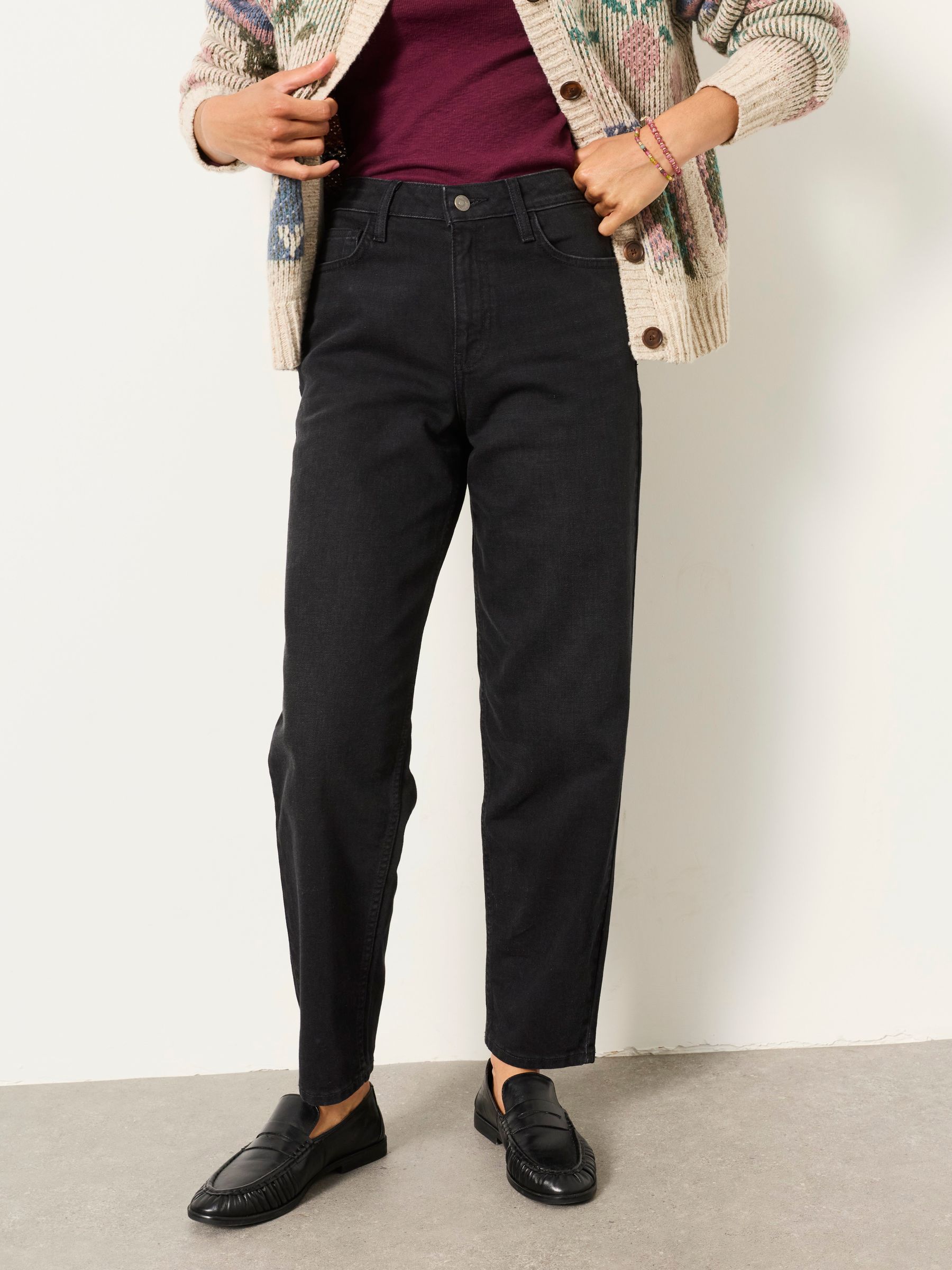 Marlow Black Taper Leg Jeans - Image 1 of 6