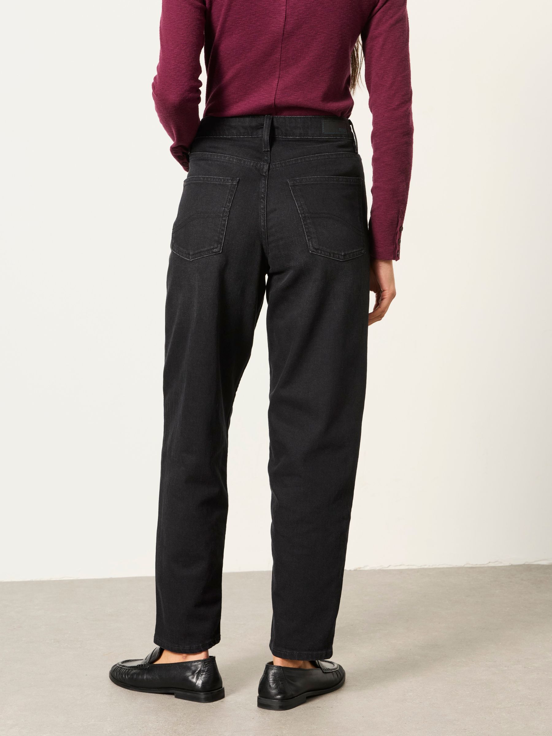 Marlow Black Taper Leg Jeans - Image 2 of 6
