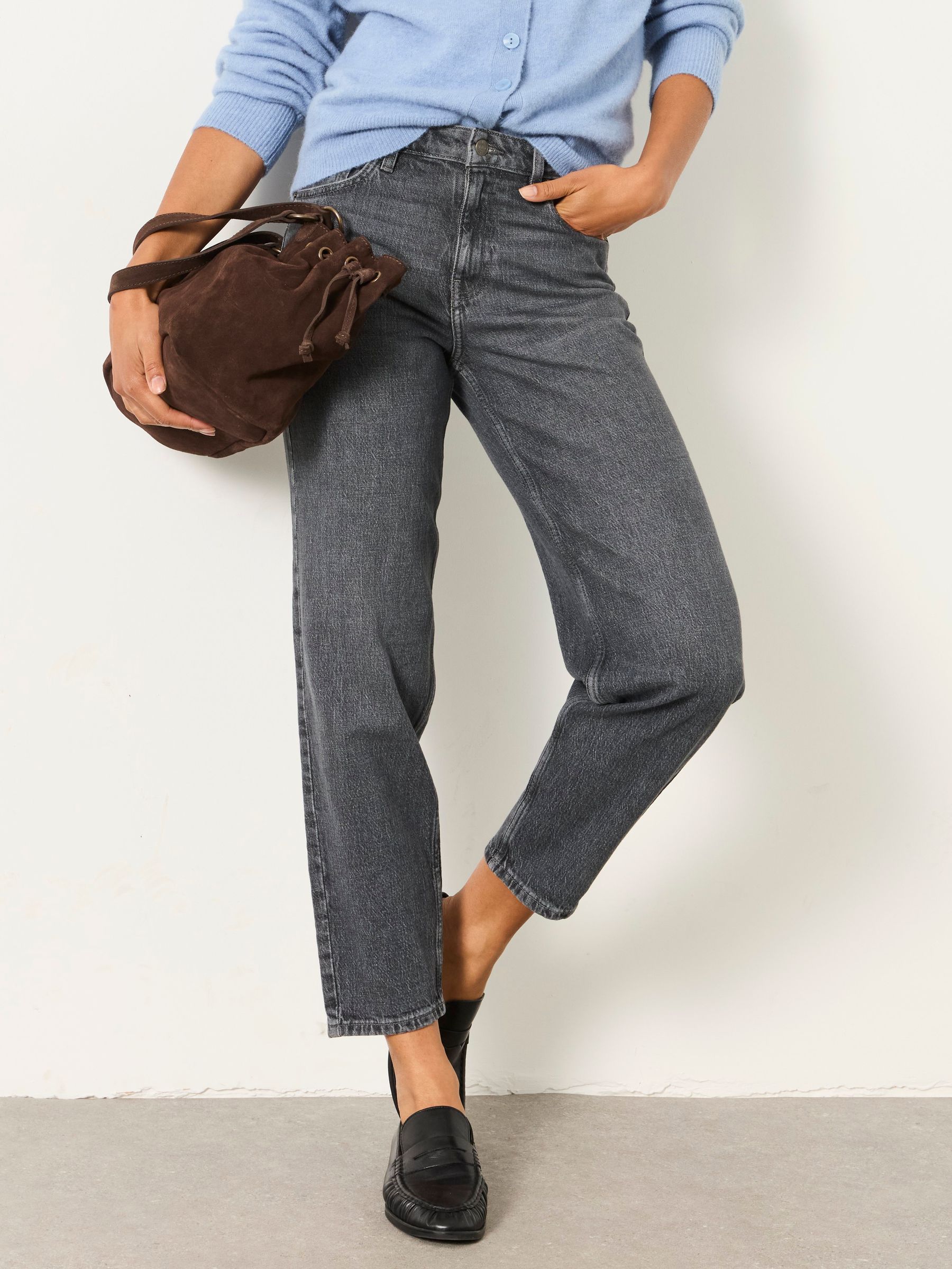 Marlow Grey Taper Leg Jeans - Image 4 of 7