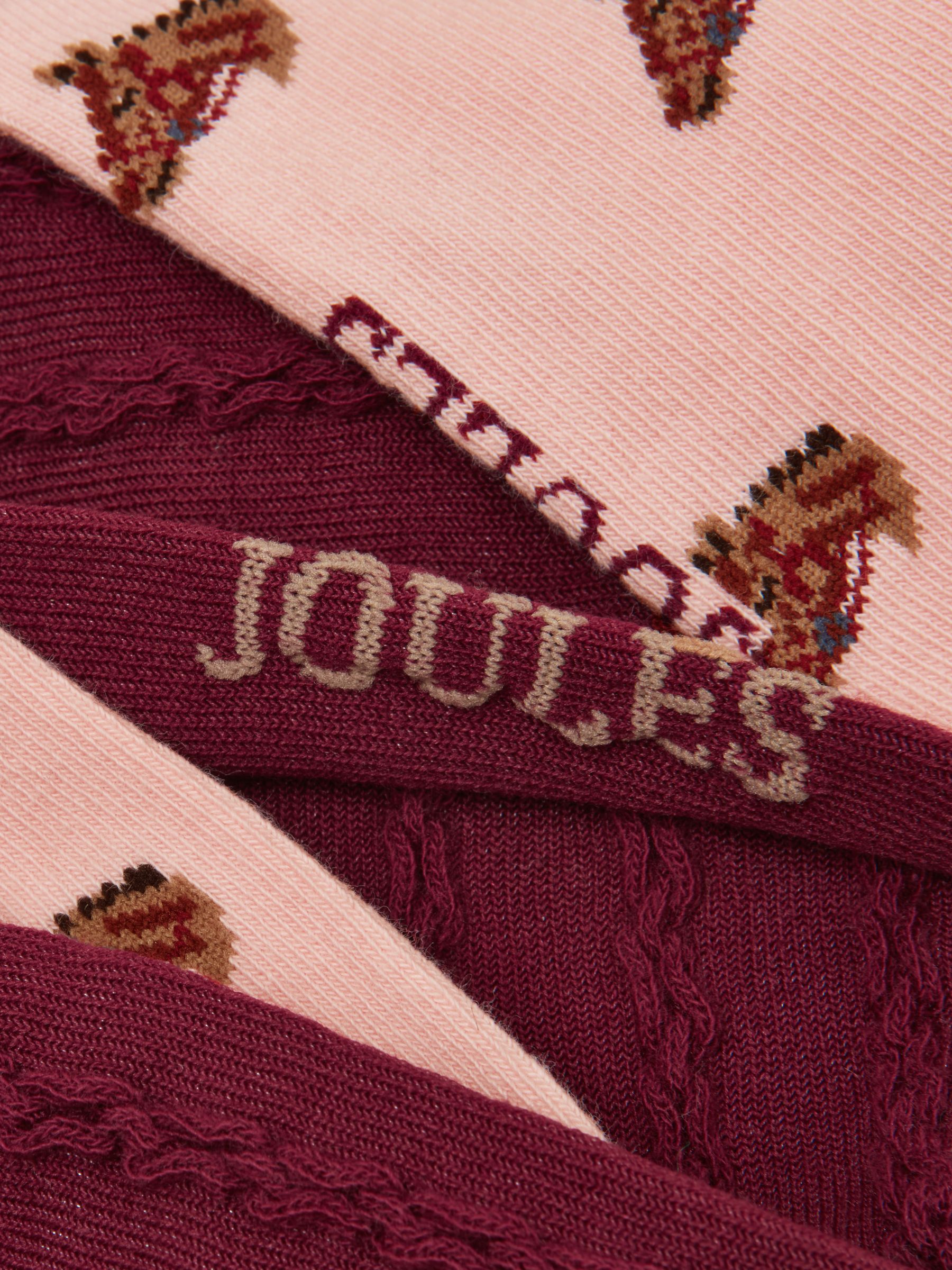 Women's Everyday Pink & Berry Horse Cotton Blend Socks 2 Pack - Image 3 of 3 Women's Everyday Pink & Berry Horse Cotton Blend Socks 2 Pack - Image 3 of 3