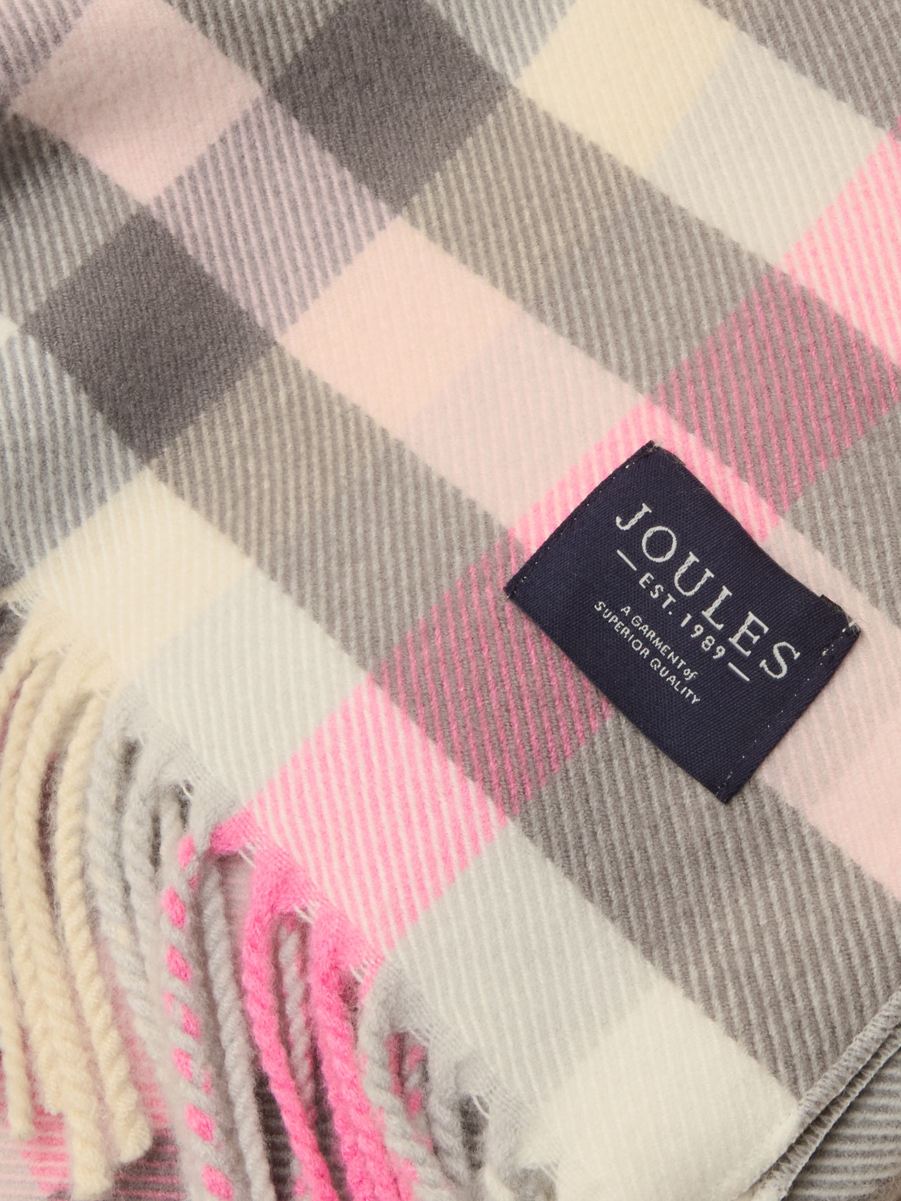 Langtree Pink & Grey Gingham Scarf - Image 6 of 6