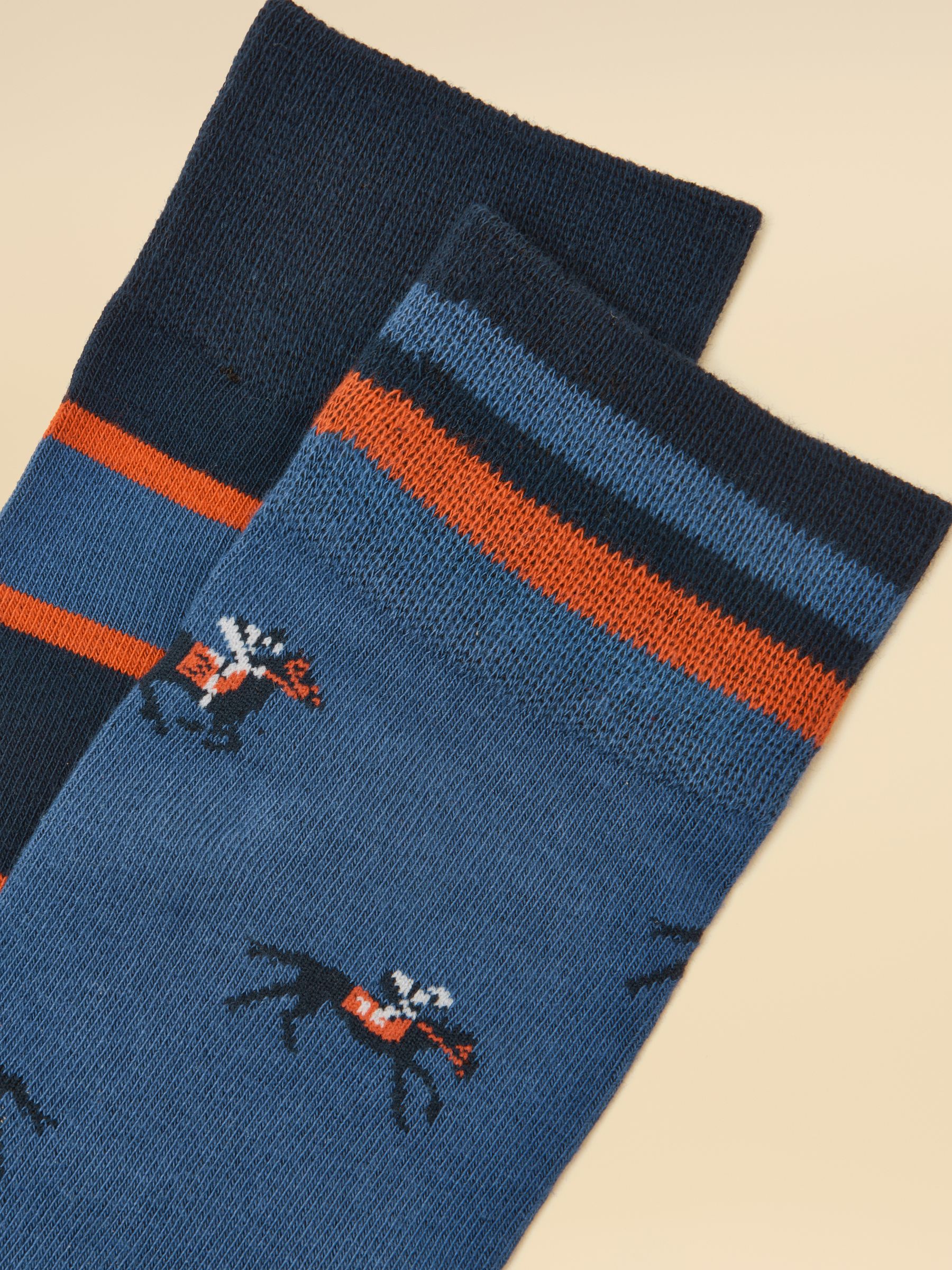 Men's Kingsbury Blue Jockey Socks 2 Pack (size 7-12) - Image 2 of 3 Men's Kingsbury Blue Jockey Socks 2 Pack (size 7-12) - Image 2 of 3