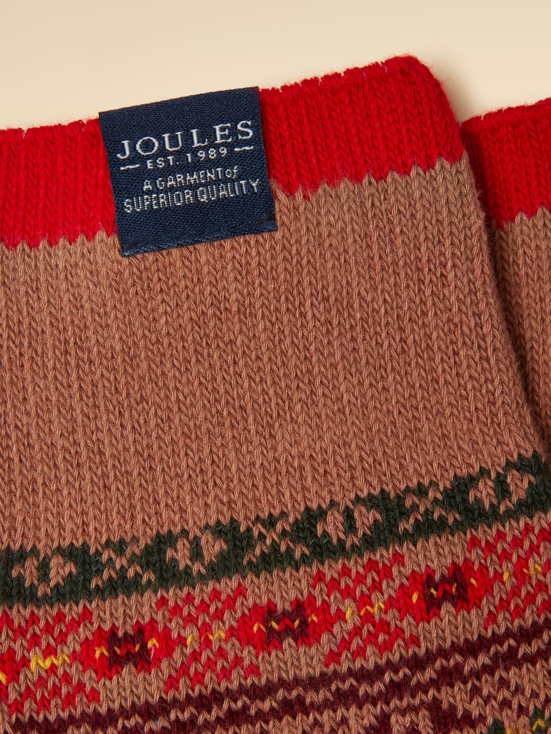 Men's Alby Mocha & Blue Fairisle Socks - Image 3 of 3