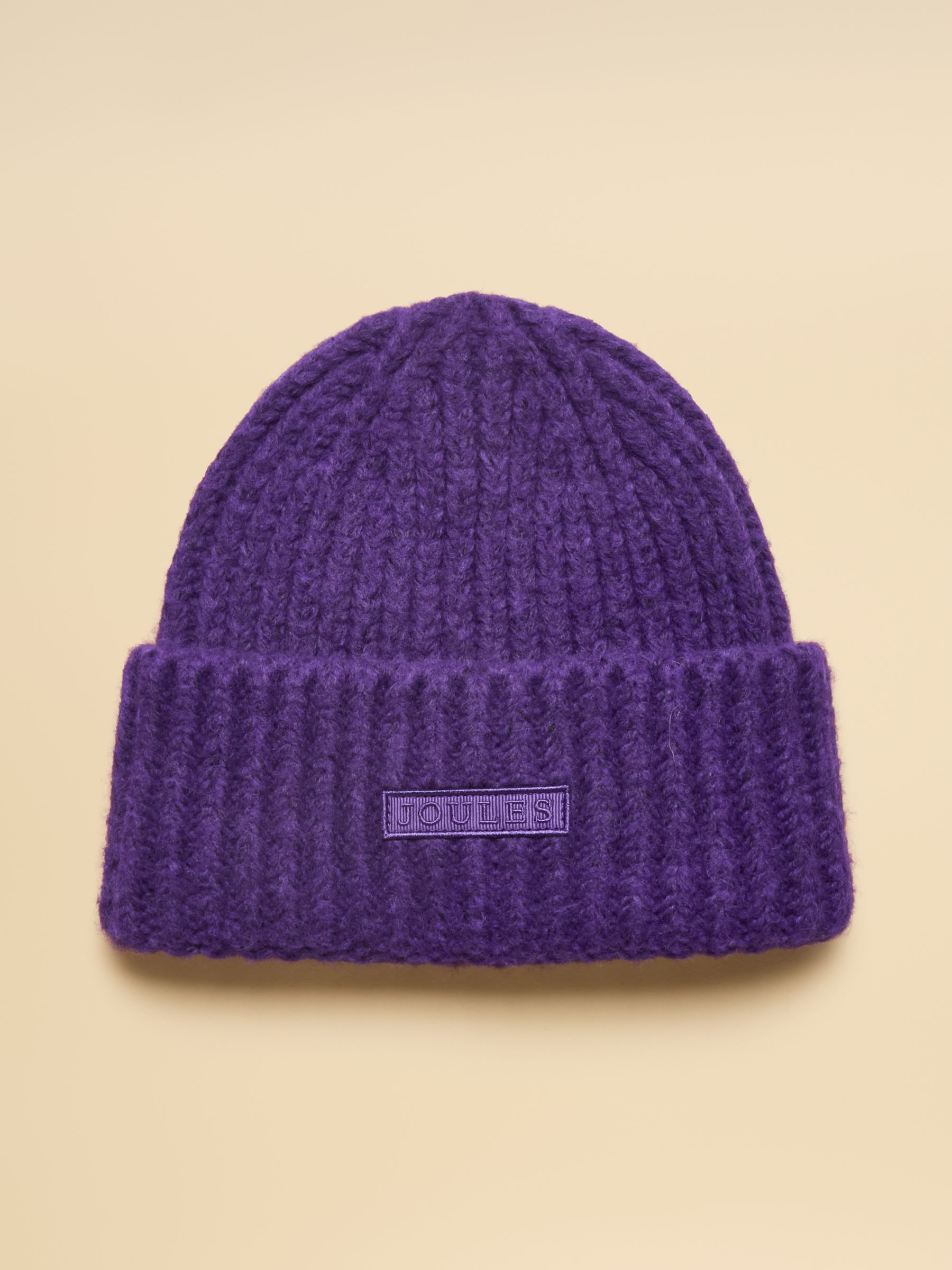Chunky Purple Knitted Beanie - Image 4 of 6