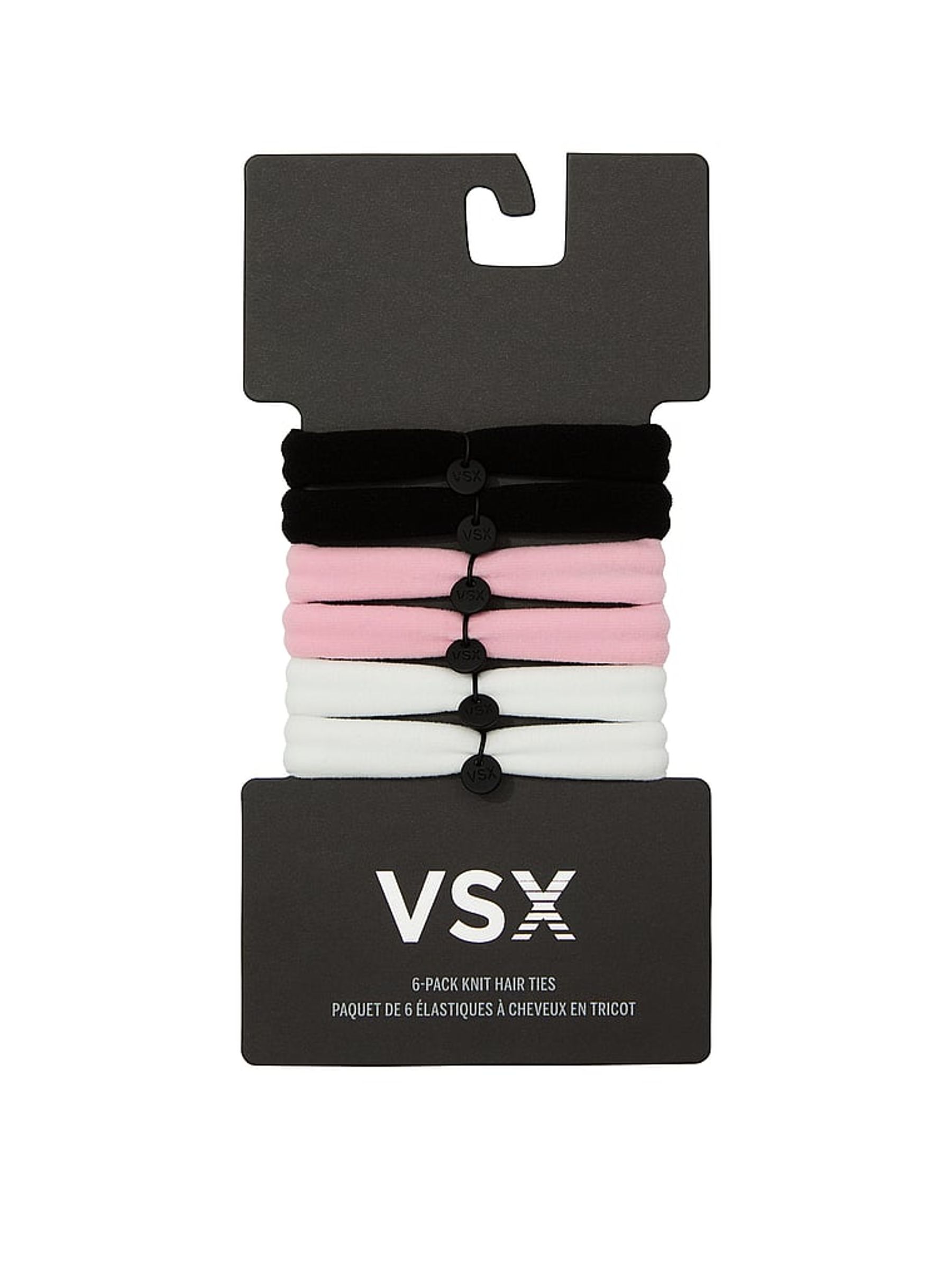 Black/Pink/White 6 Pack Hairbands - Image 1 of 2