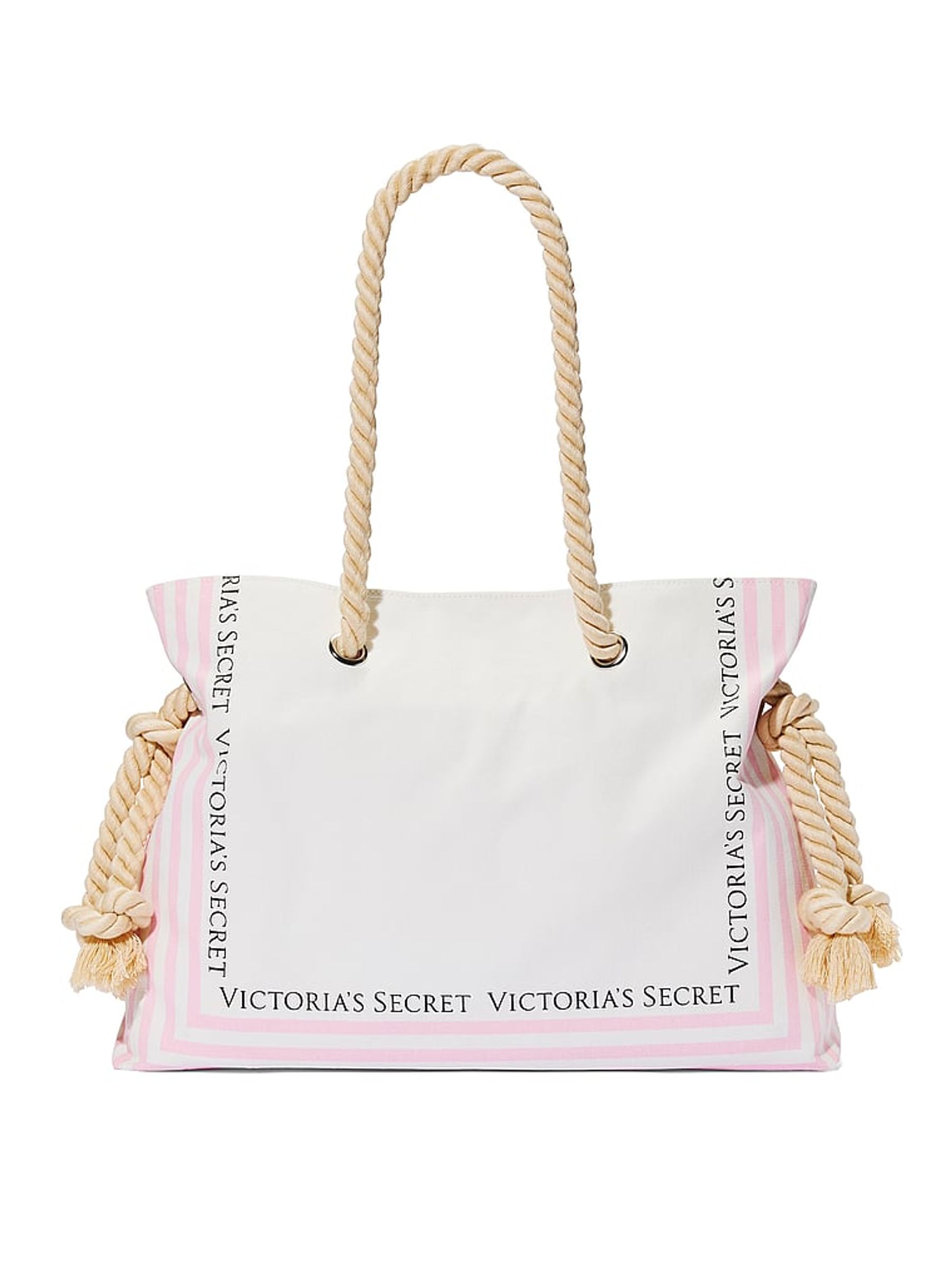 Pink Iconic Stripe Rope Handle Tote Bag - Image 2 of 4