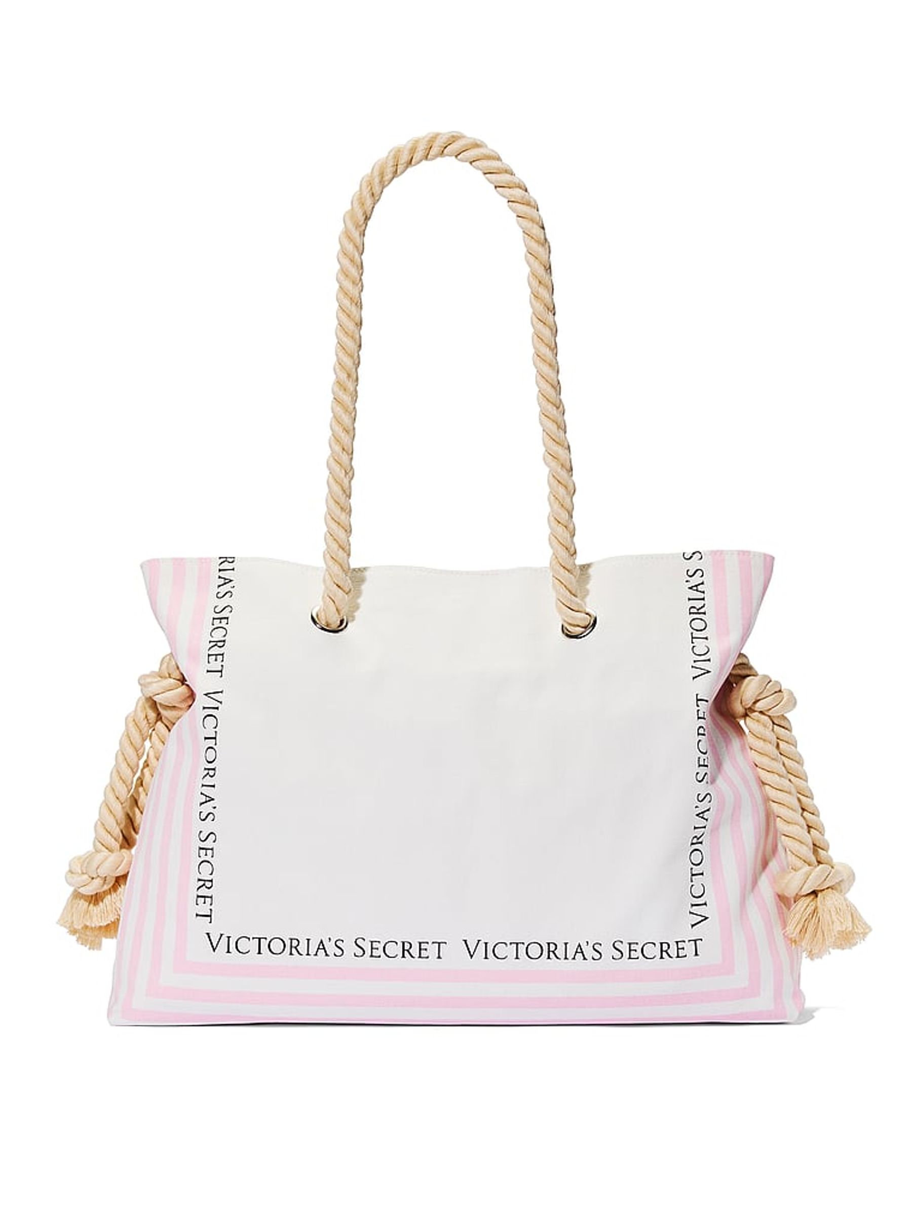 Pink Iconic Stripe Rope Handle Tote Bag - Image 3 of 4