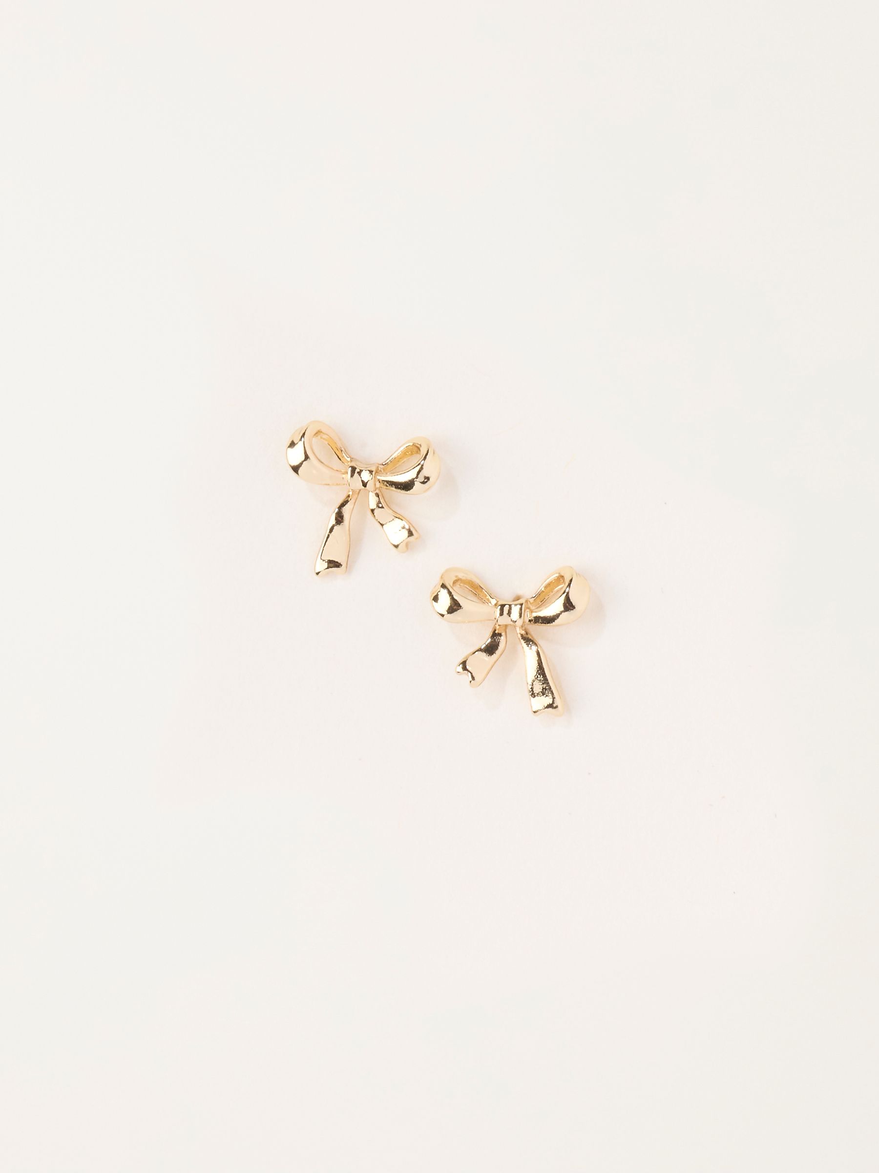 Bow Stud Earrings in Gold Tone - Image 3 of 5