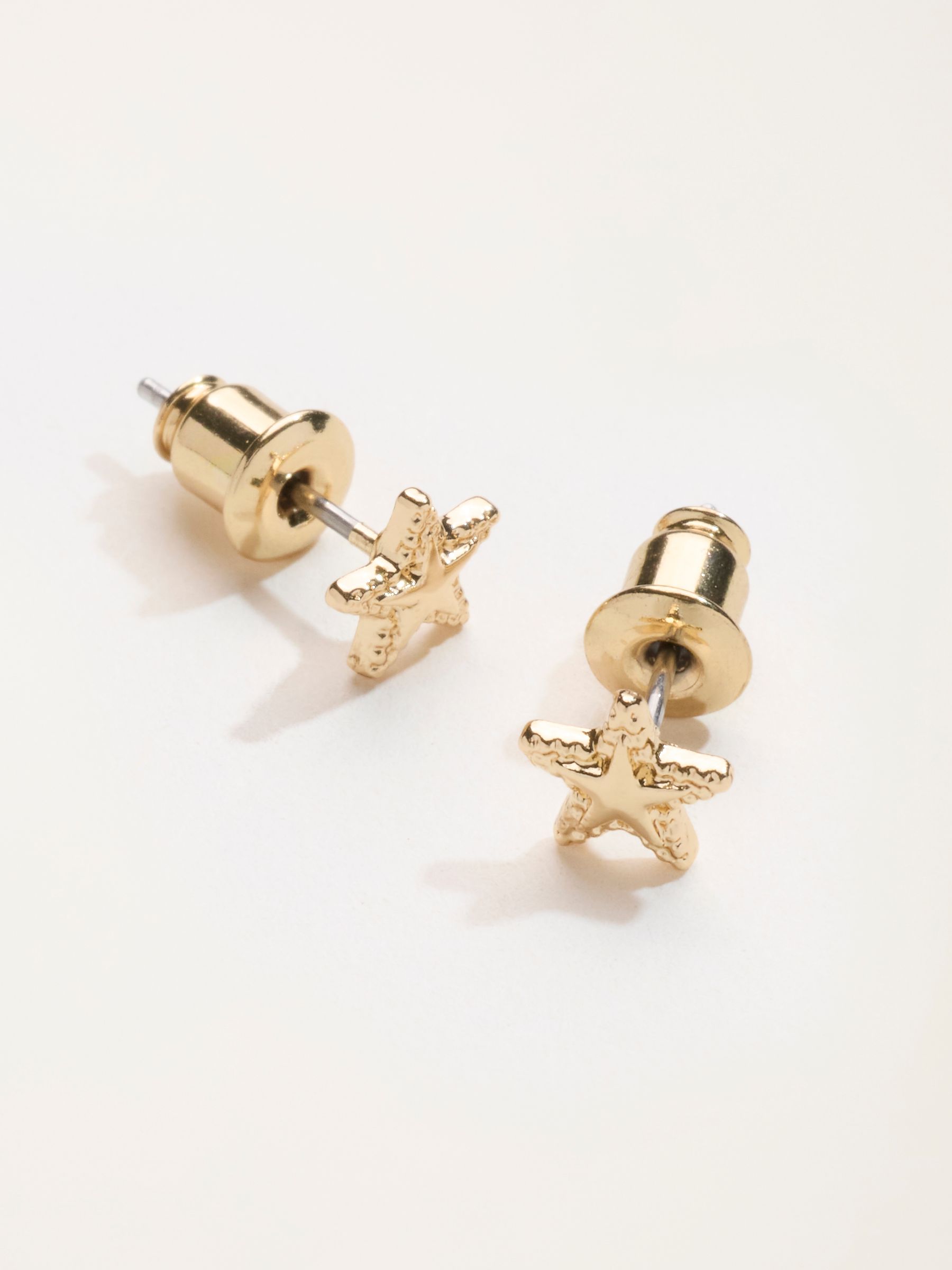 Gold Tone Star Stud Earrings - Image 3 of 3