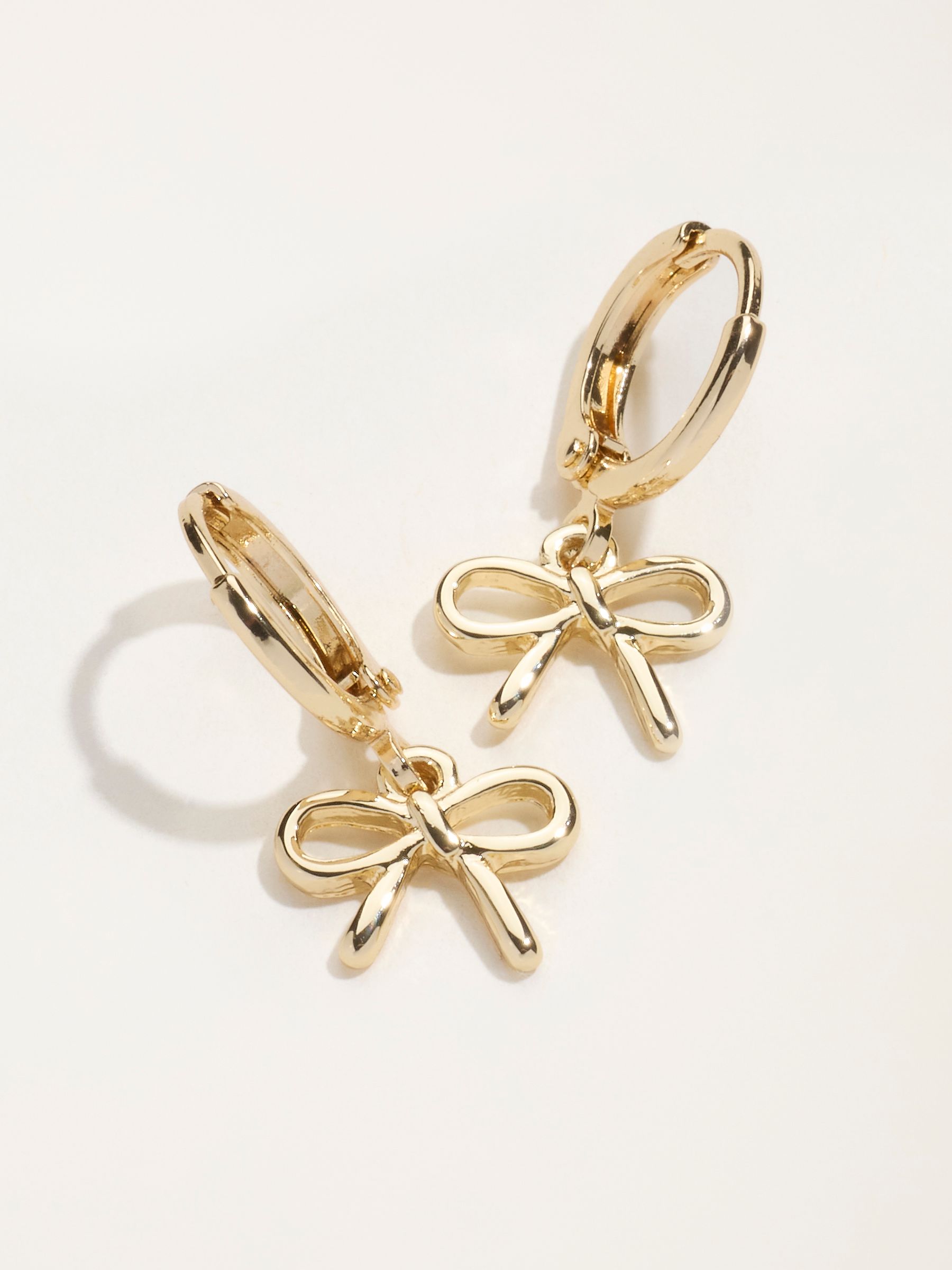 Bow Drop Earrings in Gold Tone - Image 3 of 3