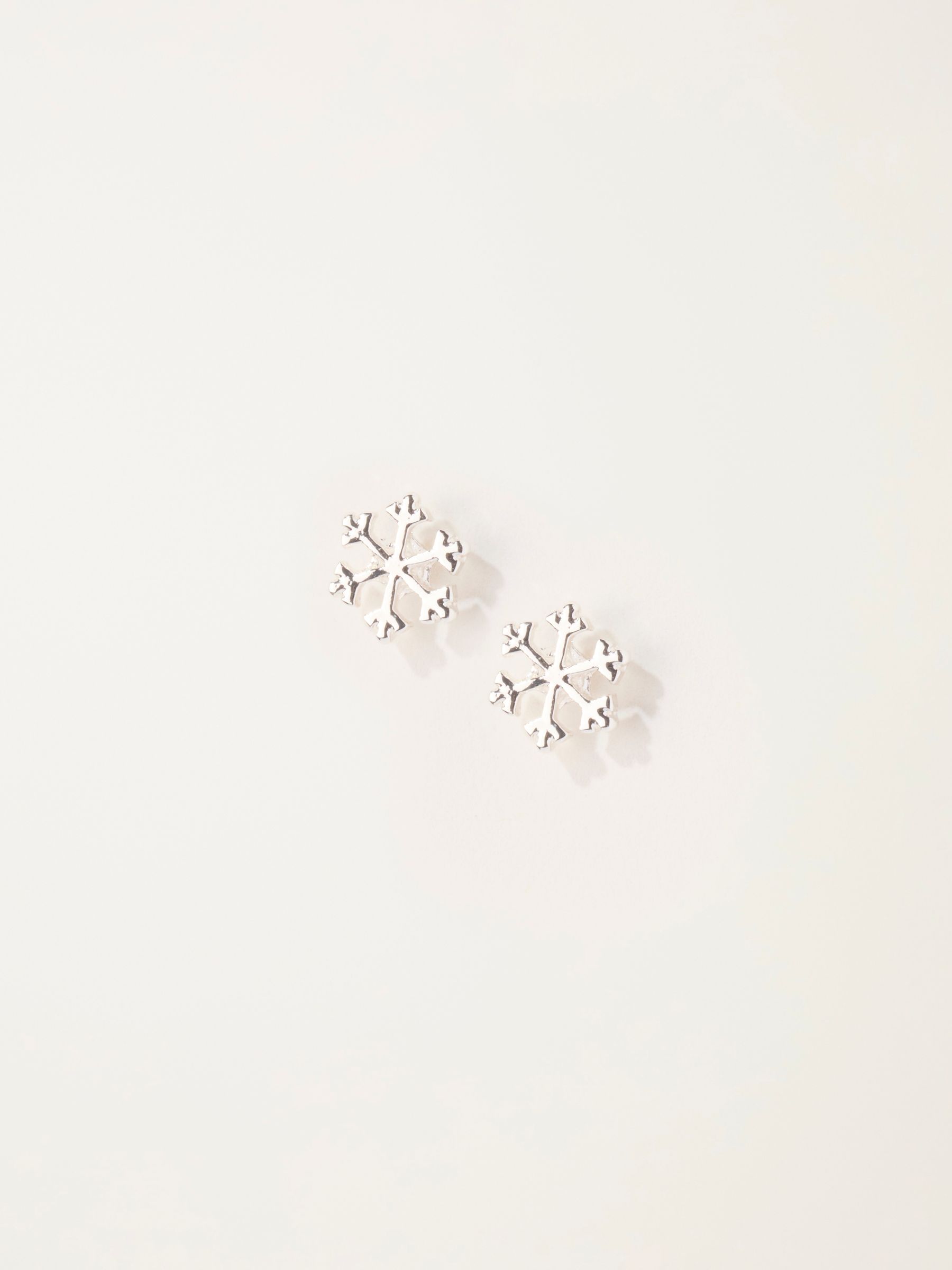 Snowflake Stud Earrings in Silver Tone - Image 1 of 2