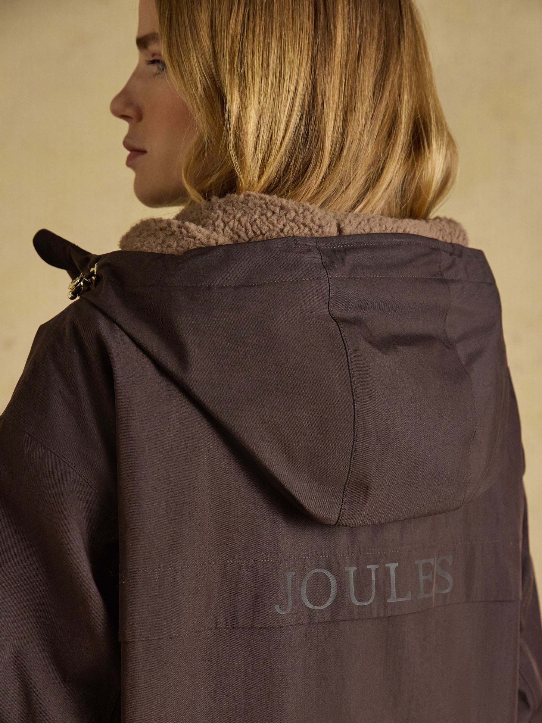 Coverall Chocolate Brown Oversized Fleece Lined Waterproof Coat - Image 10 of 14