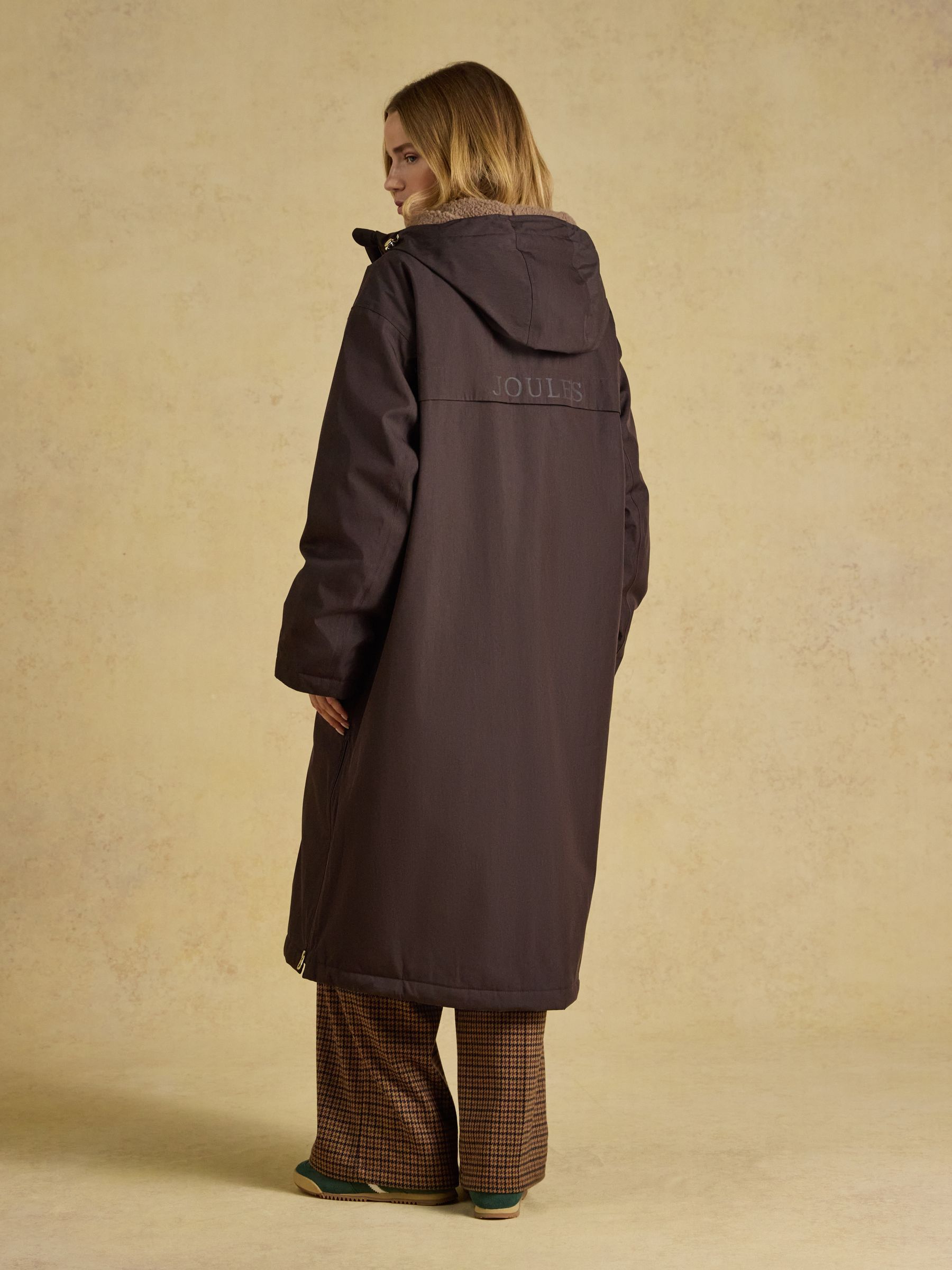 Coverall Chocolate Brown Oversized Fleece Lined Waterproof Coat - Image 5 of 14