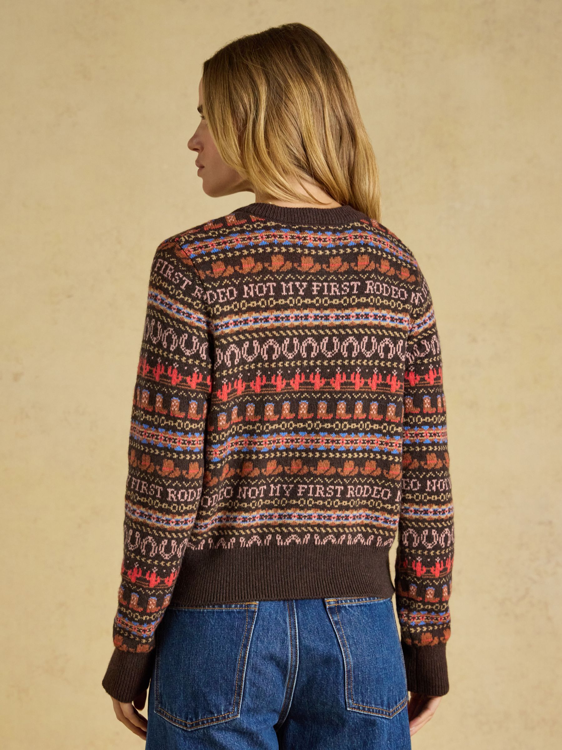 Chocolate Brown Cotton Blend Knitted Cardigan - Image 3 of 8