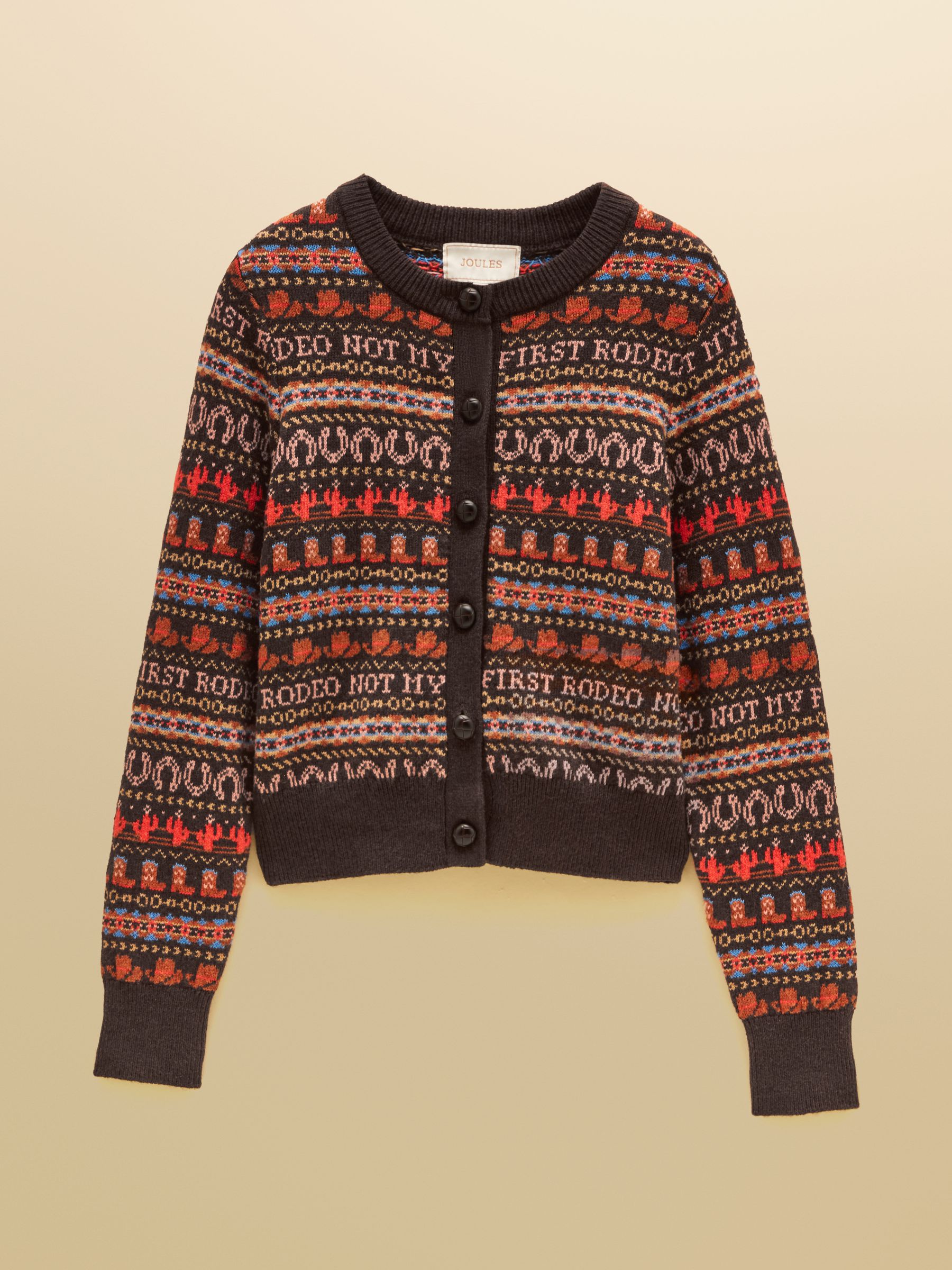 Chocolate Brown Cotton Blend Knitted Cardigan - Image 8 of 8