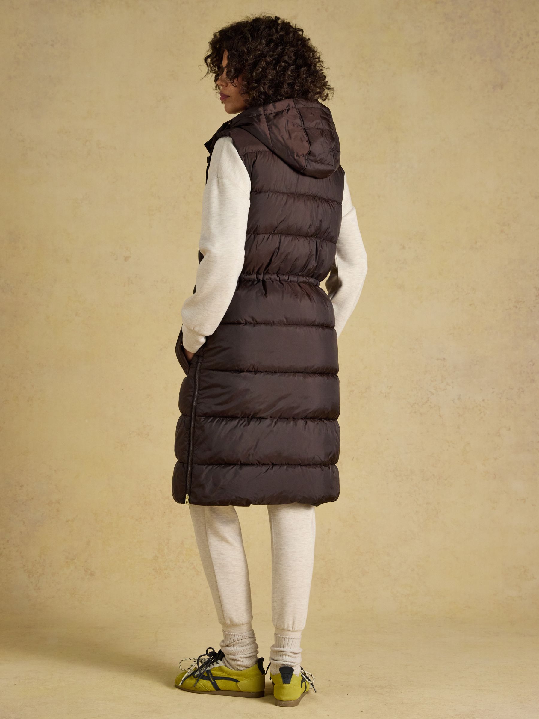 Windermere Chocolate Brown Showerproof Longline Padded Gilet - Image 2 of 11 Windermere Chocolate Brown Showerproof Longline Padded Gilet - Image 2 of 11