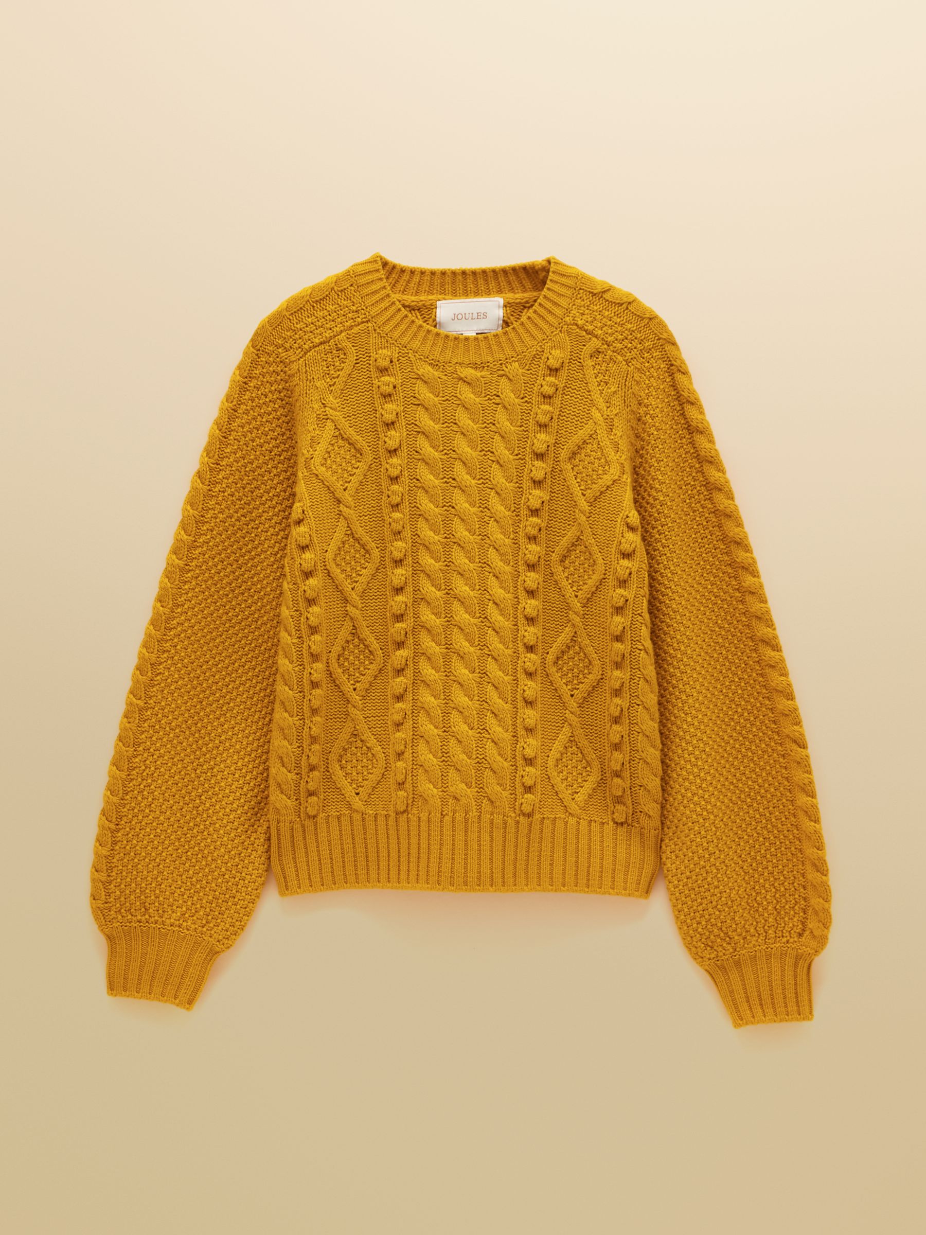 Rafferty Gold Cable Knit Crew Neck Jumper - Image 10 of 10 Rafferty Gold Cable Knit Crew Neck Jumper - Image 10 of 10