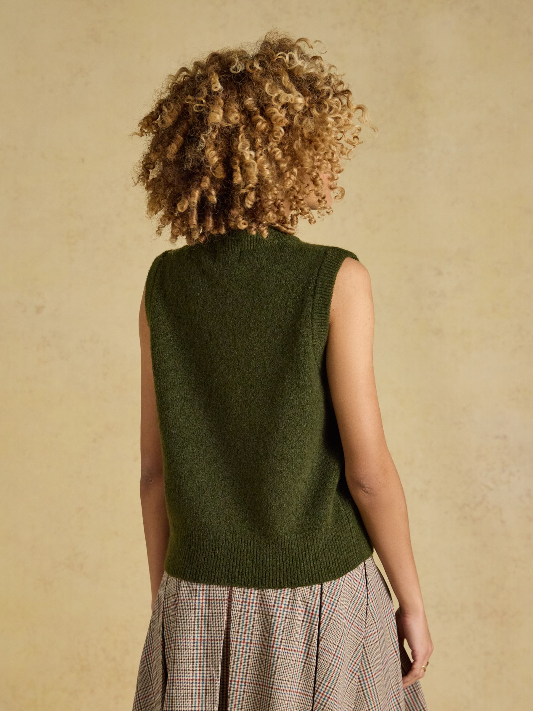 Holly Khaki Green Knitted Vest - Image 2 of 8