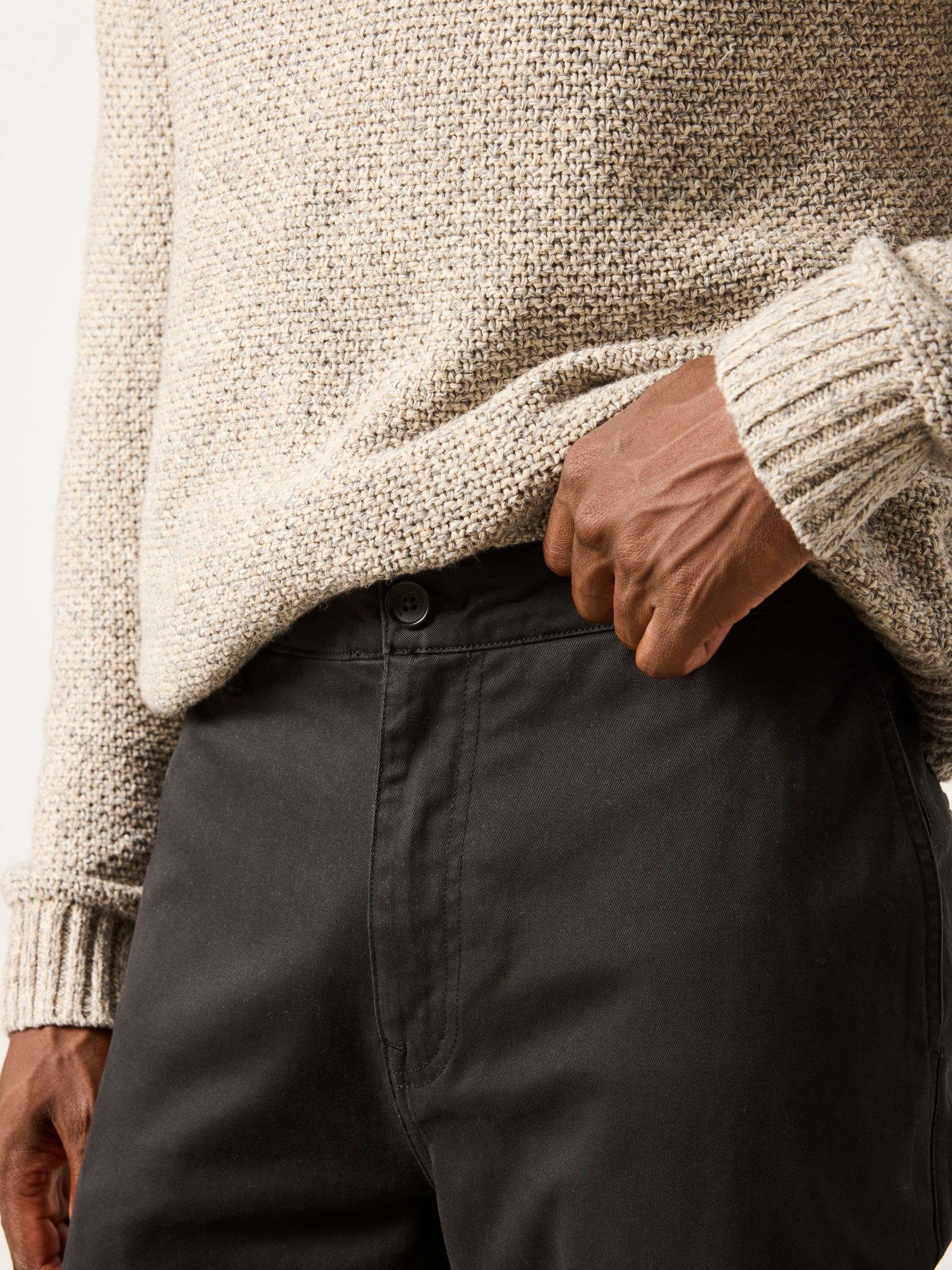Black Hayton Slim Fit Chinos - Image 3 of 6