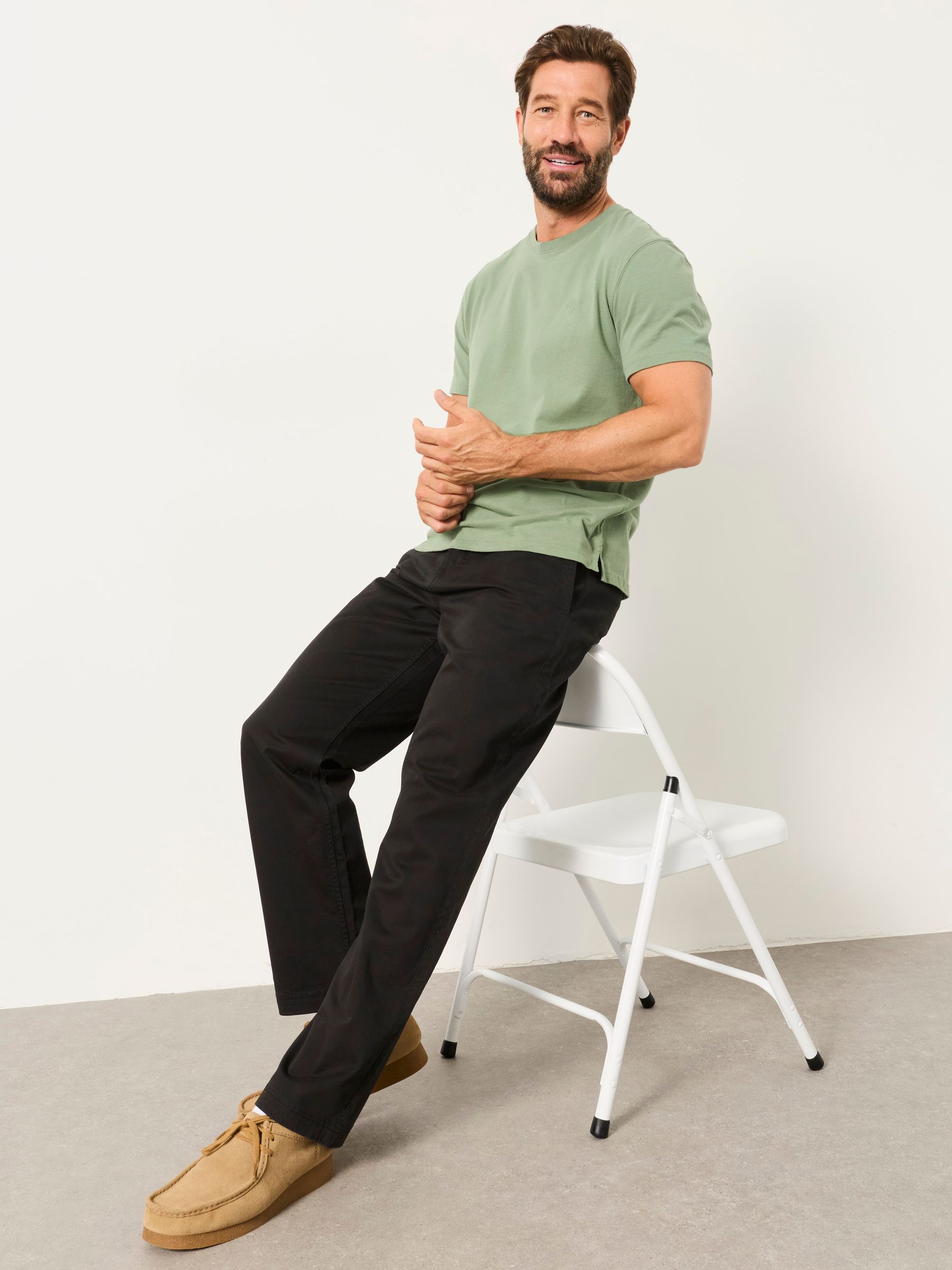 Carbis Black Relaxed Fit Chinos - Image 5 of 6