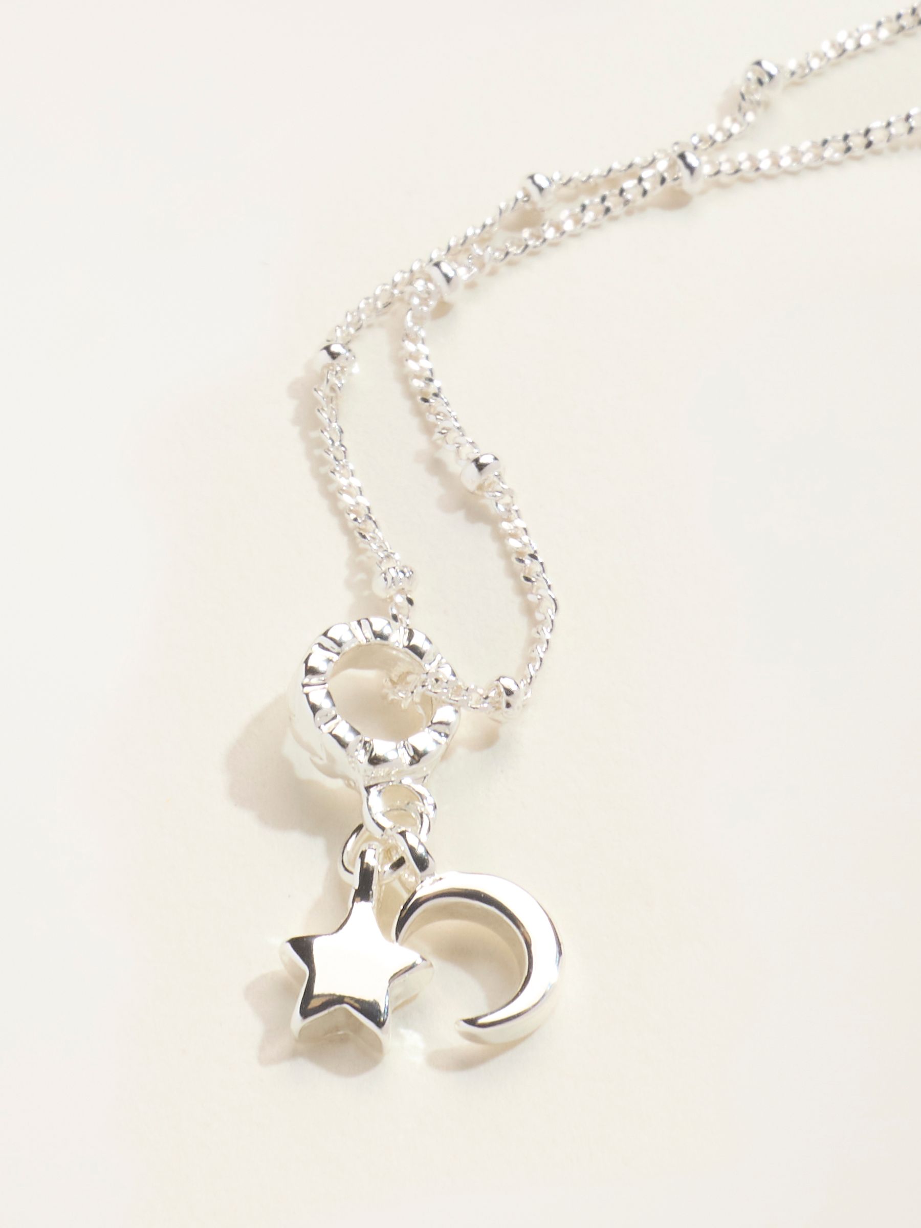 Star Moon Necklace in Silver Tone - Image 2 of 2