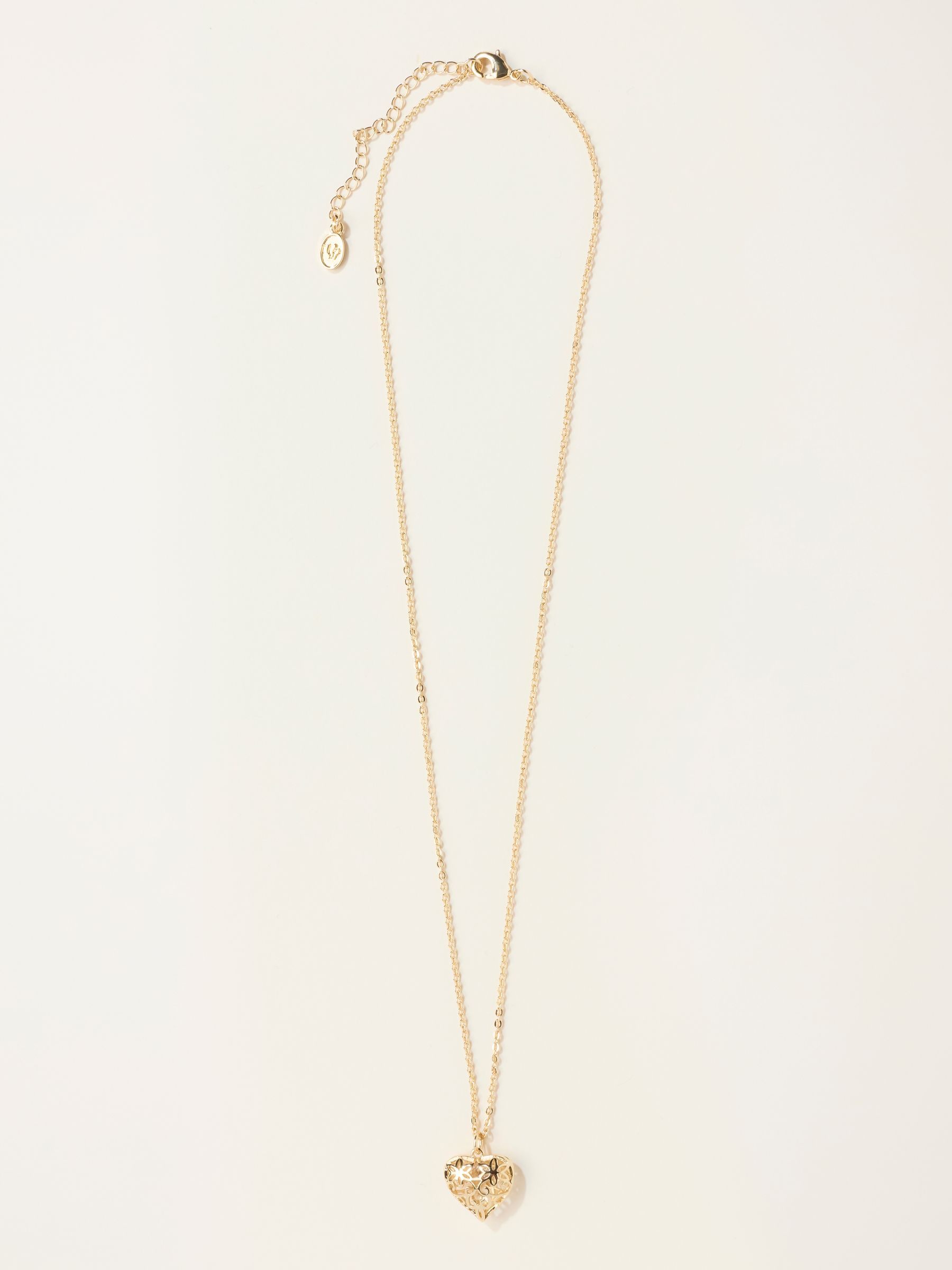 Heart Filagree Necklace in Gold Tone - Image 1 of 2