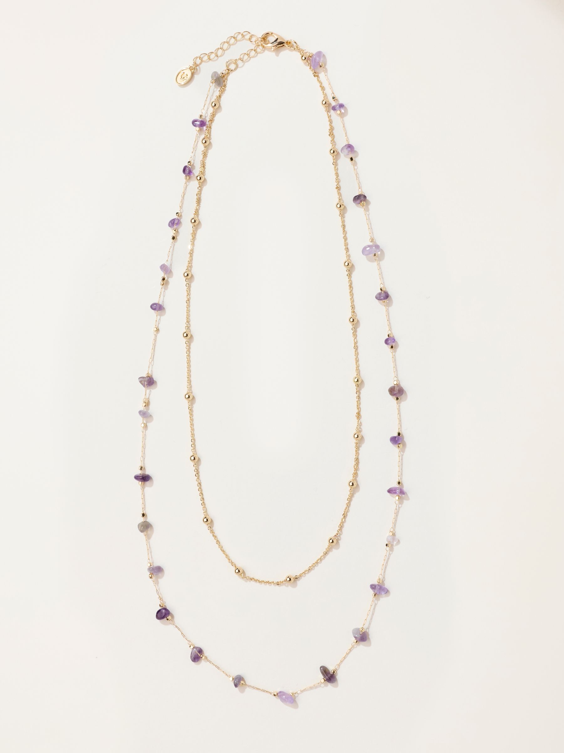 Layered Stone Necklace in Purple - Image 1 of 2