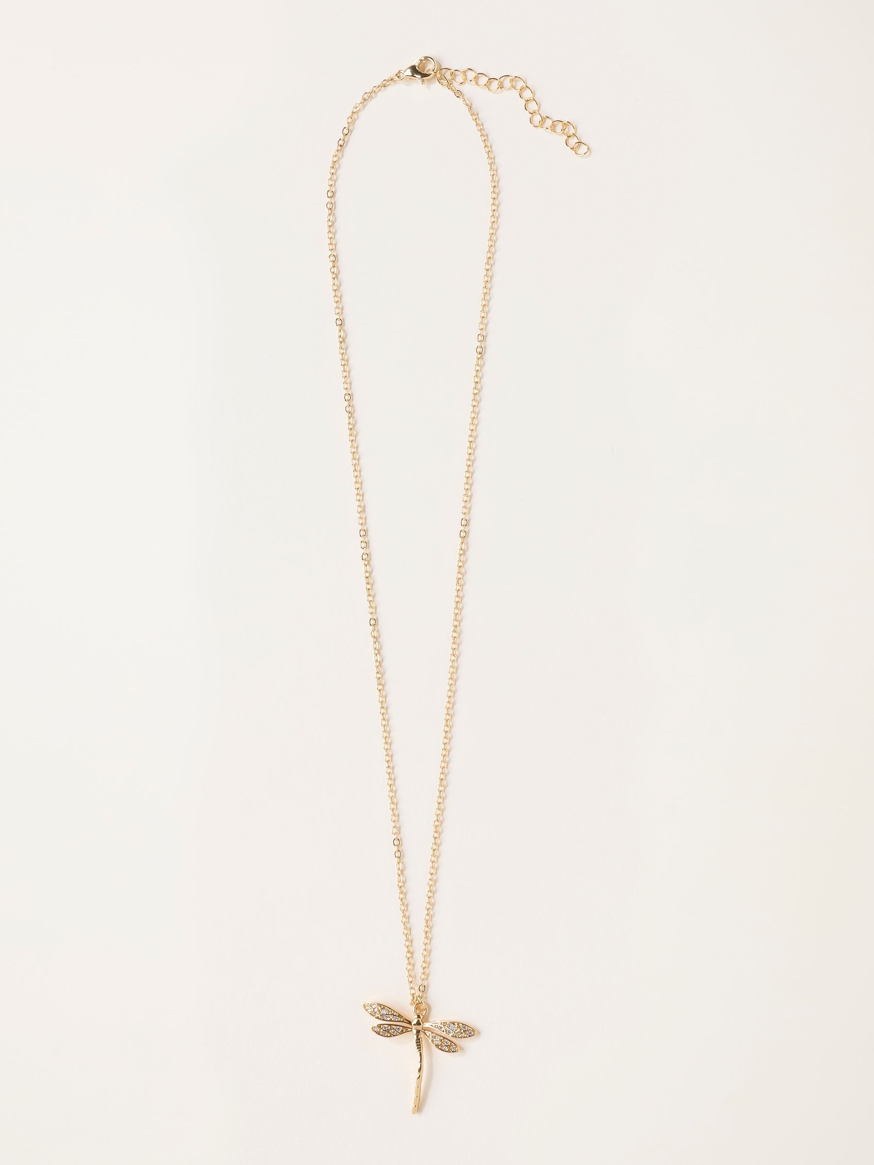 Gold Tone Dragonfly Necklace - Image 1 of 2