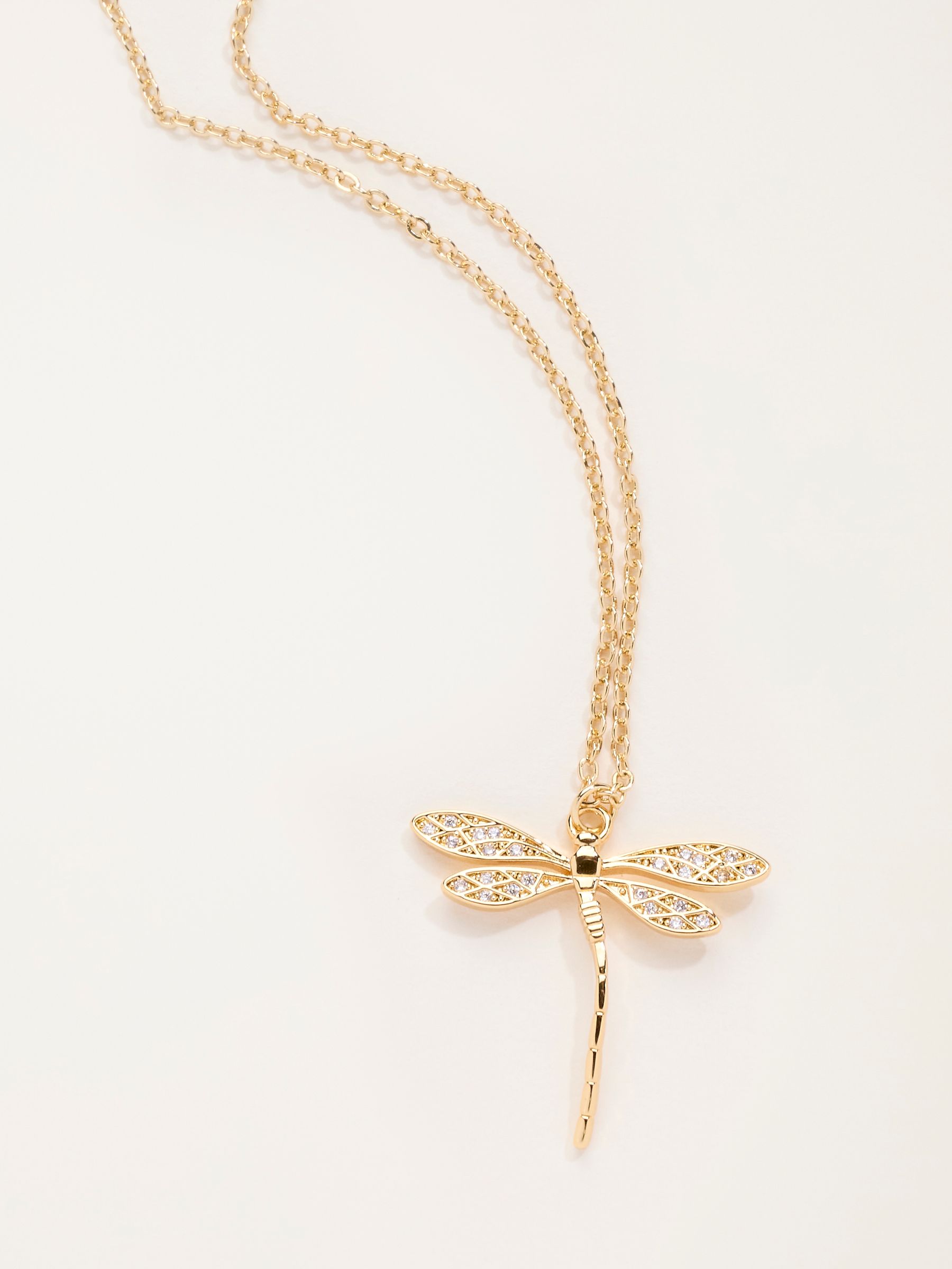 Gold Tone Dragonfly Necklace - Image 2 of 2