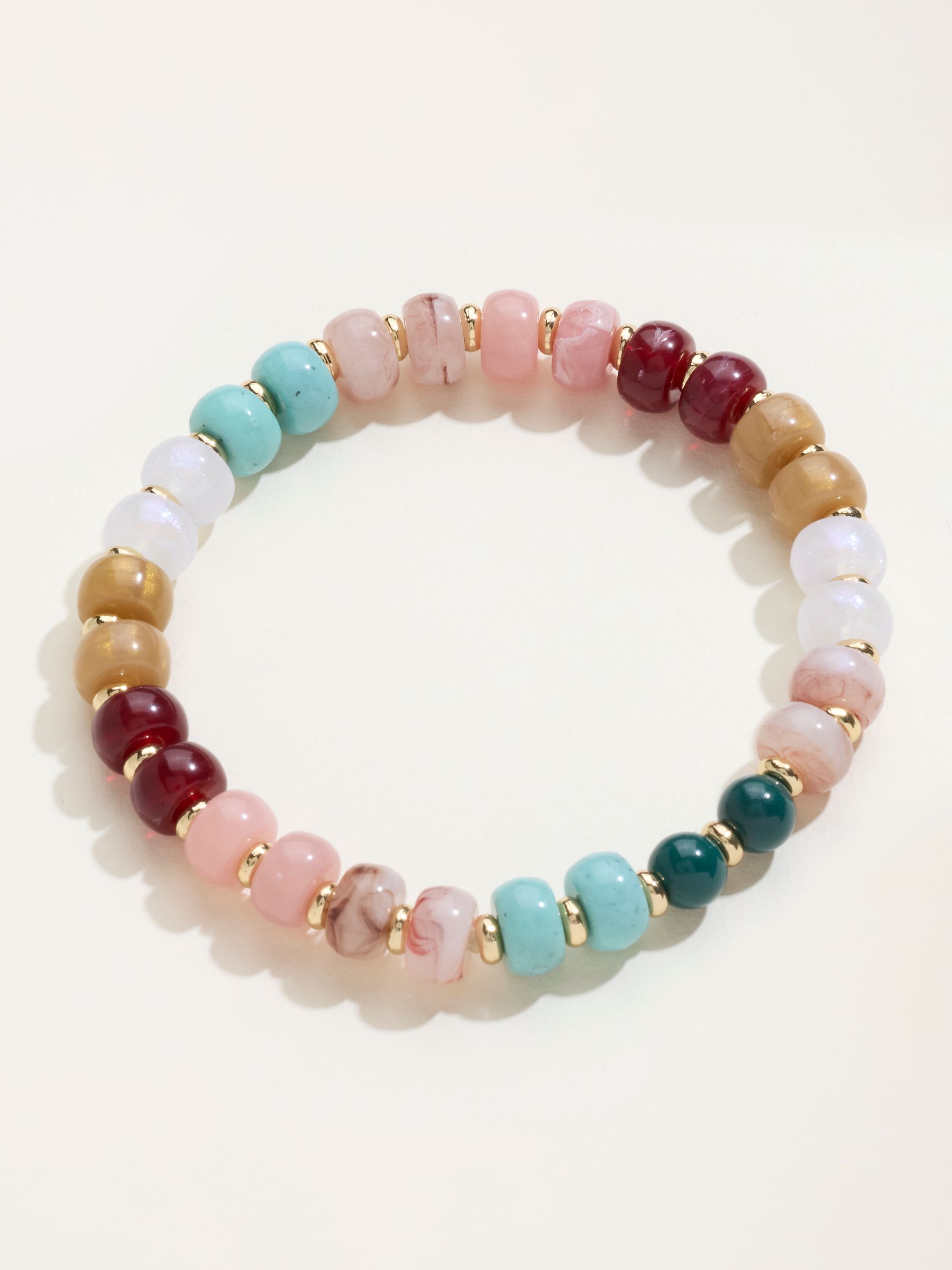 Stretch Bead Bracelet in Multi Colour - Image 1 of 2