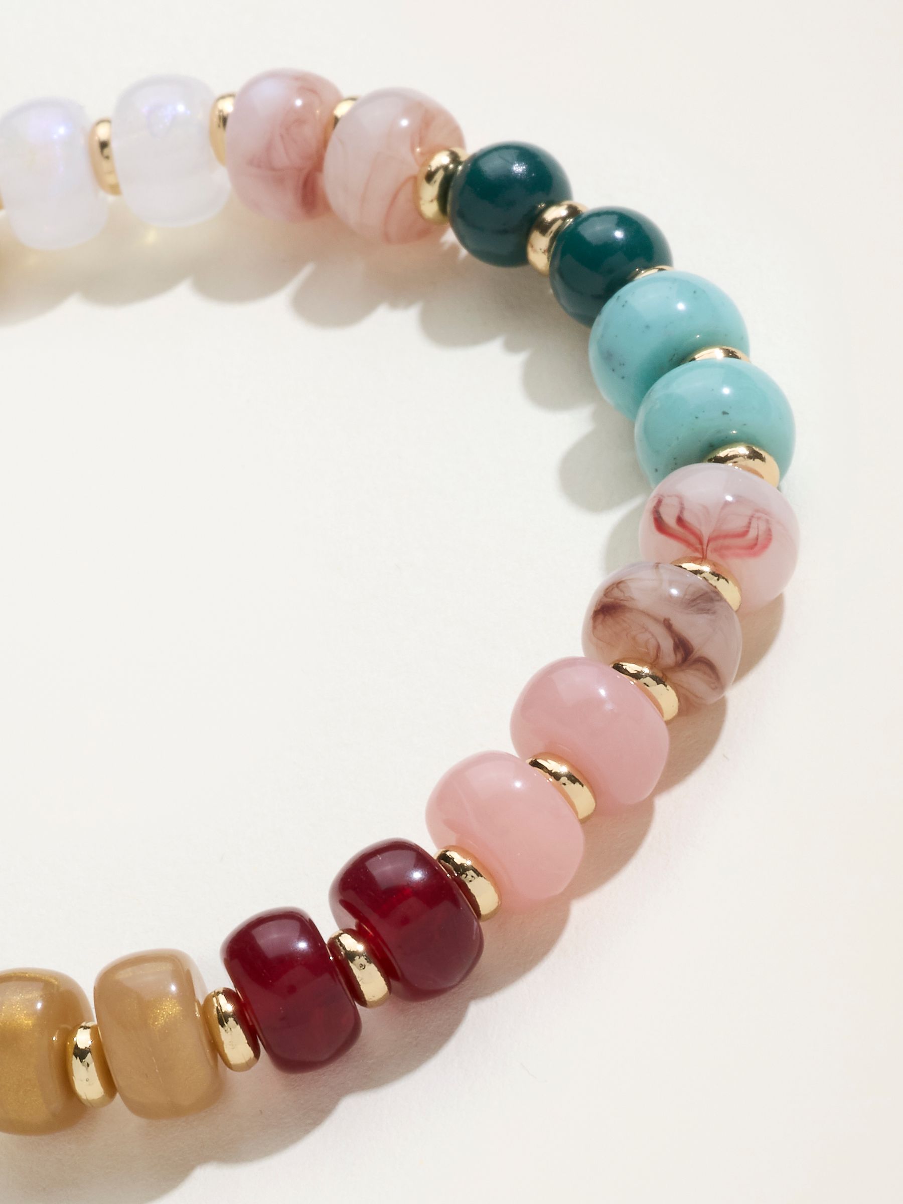 Stretch Bead Bracelet in Multi Colour - Image 2 of 2