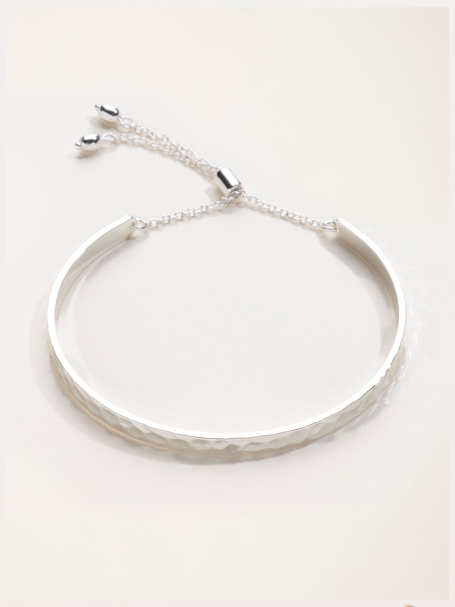 Hammered Bangle in Silver Tone - Image 1 of 3