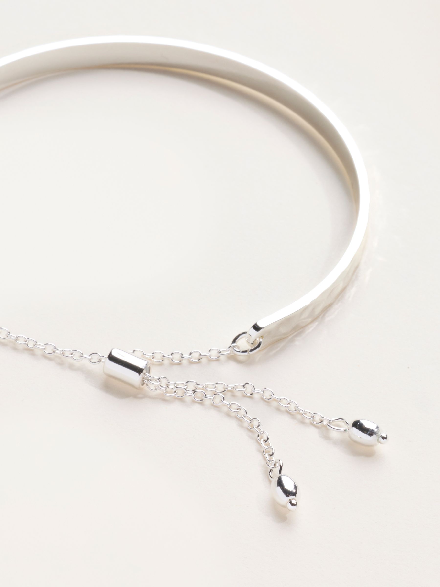 Hammered Bangle in Silver Tone - Image 2 of 3