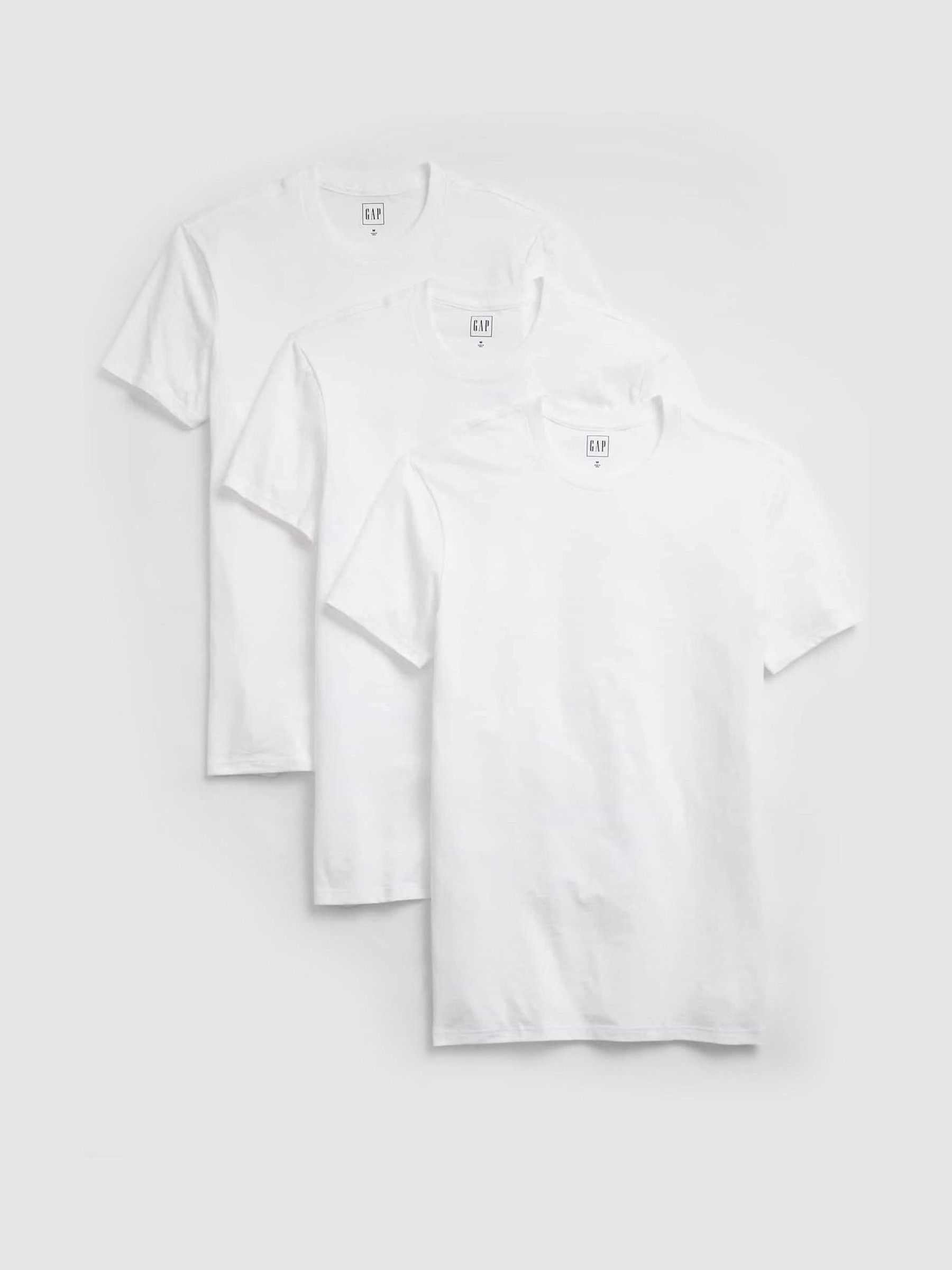 White Crew Neck Short Sleeve T-Shirts 3 Pack - Image 1 of 1