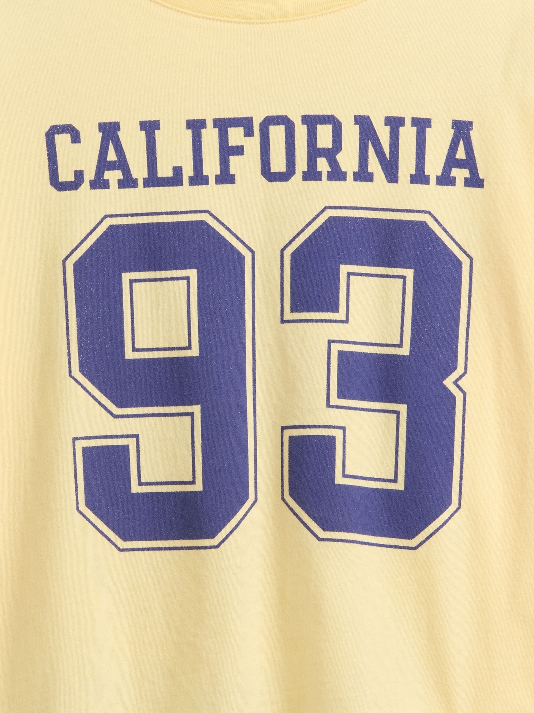 Yellow California Oversized Graphic T-Shirt - Image 4 of 4