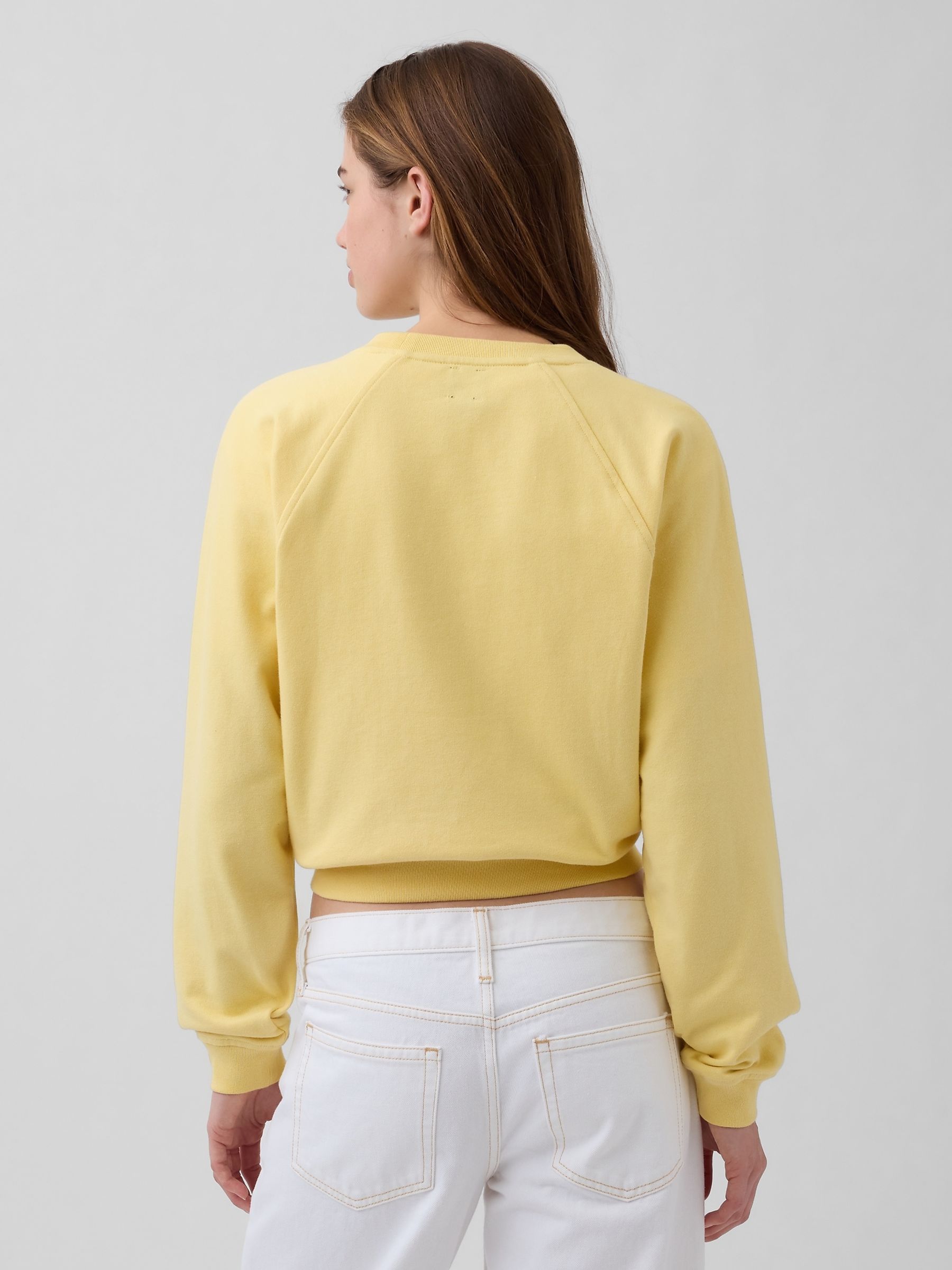Yellow French Terry Raglan Logo Sweatshirt - Image 2 of 4