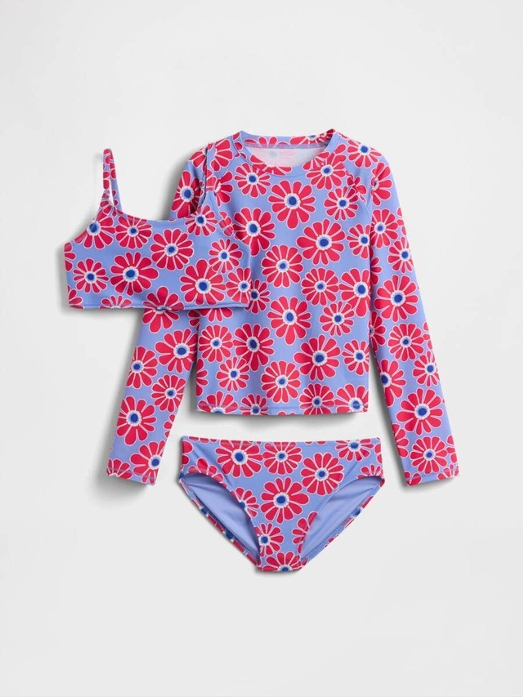 Blue Rash Guard Swim Set 3 Piece (4-13yrs) - Image 1 of 3