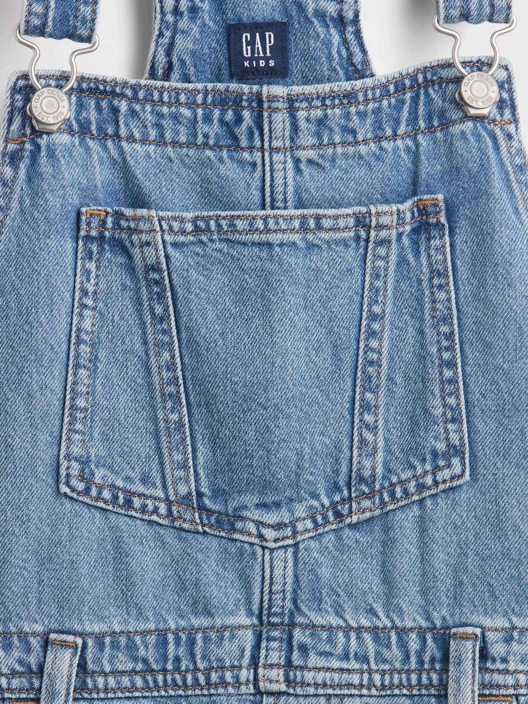 Blue Denim Pinafore Dress - Image 4 of 5